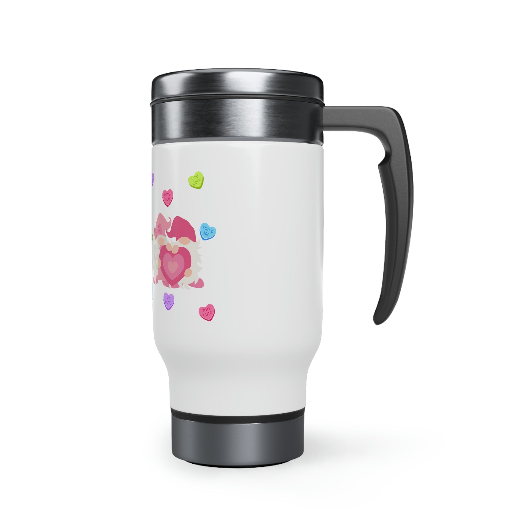 You Gnome I Love You!! Stainless Steel Travel Mug with Handle, 14oz