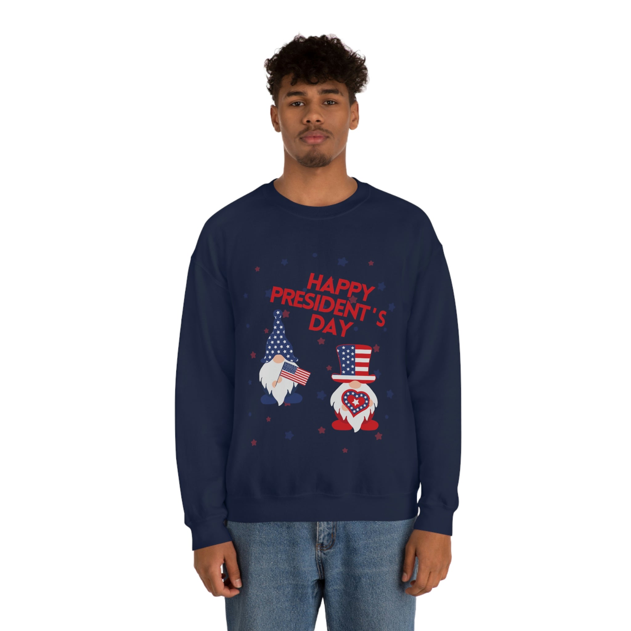 Happy President's Day Gnome Unisex Heavy Blend™ Crewneck Sweatshirt