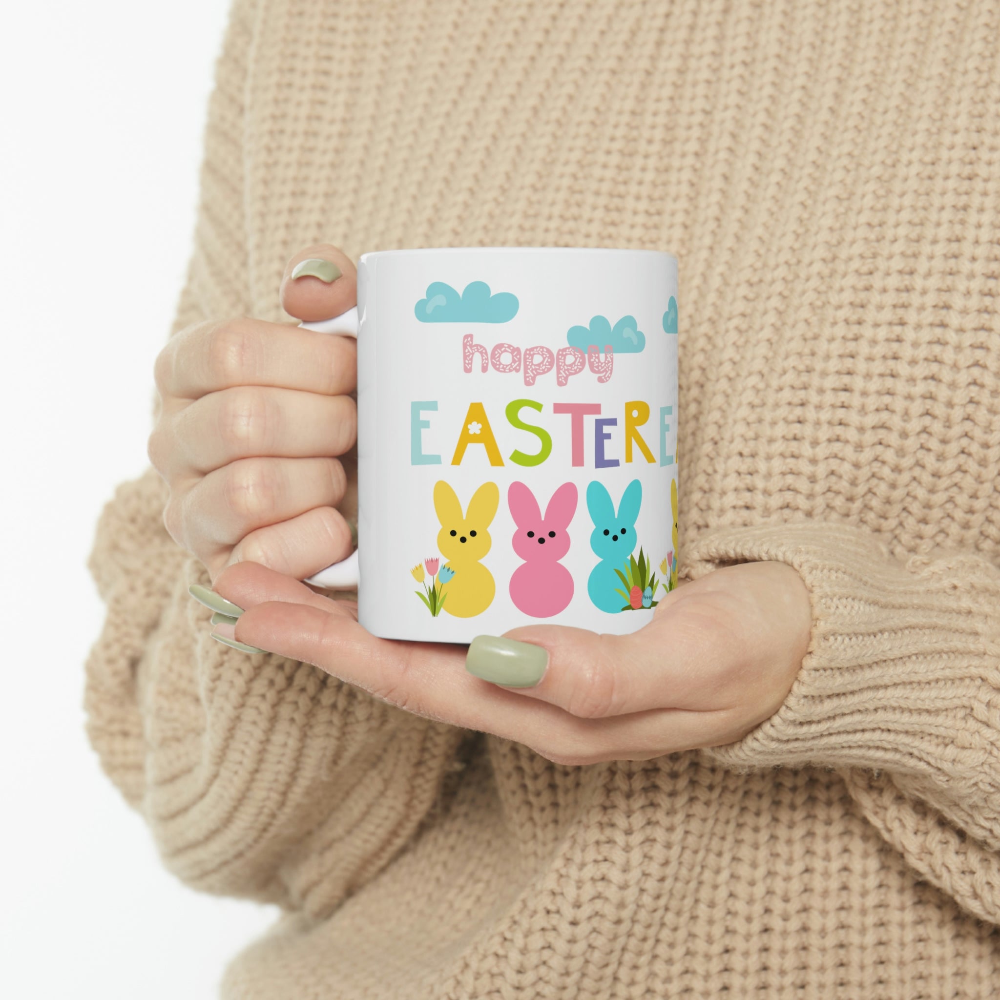 Happy Easter Bunny Ceramic Mug 11oz