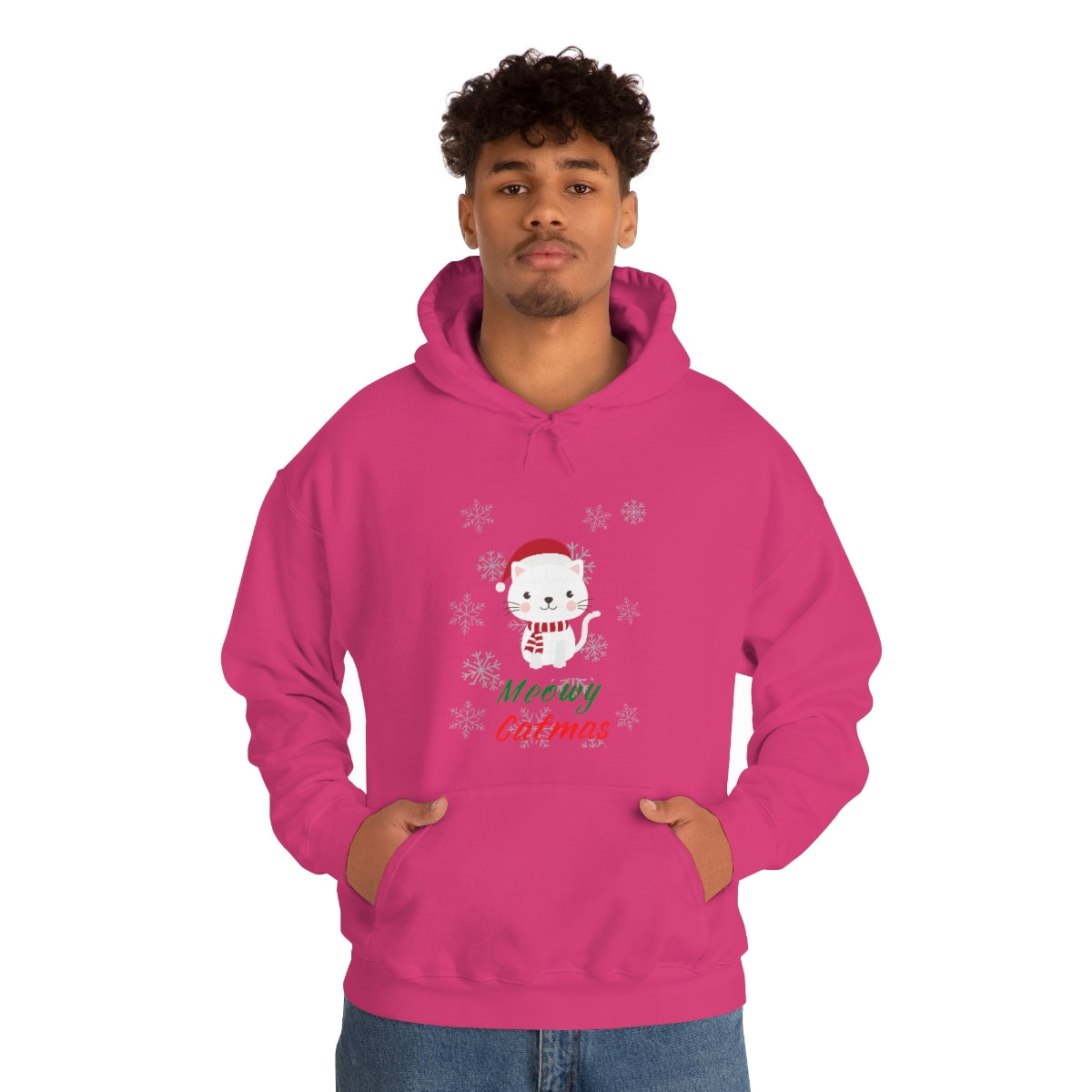 Meowy Catmas Unisex Heavy Blend™ Hooded Sweatshirt