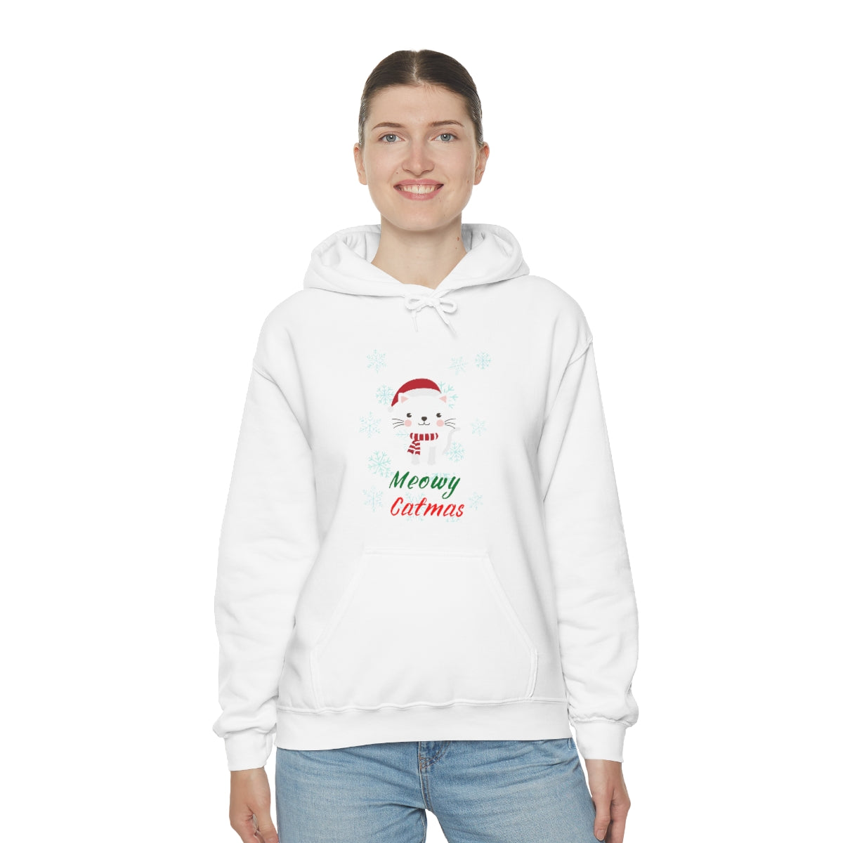 Meowy Catmas Unisex Heavy Blend™ Hooded Sweatshirt