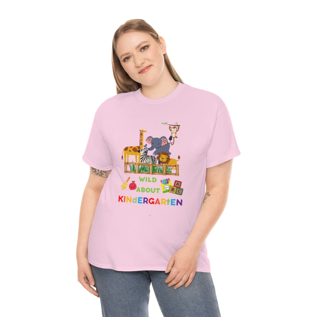 Wild About Kindergarten Unisex Heavy Cotton Tee