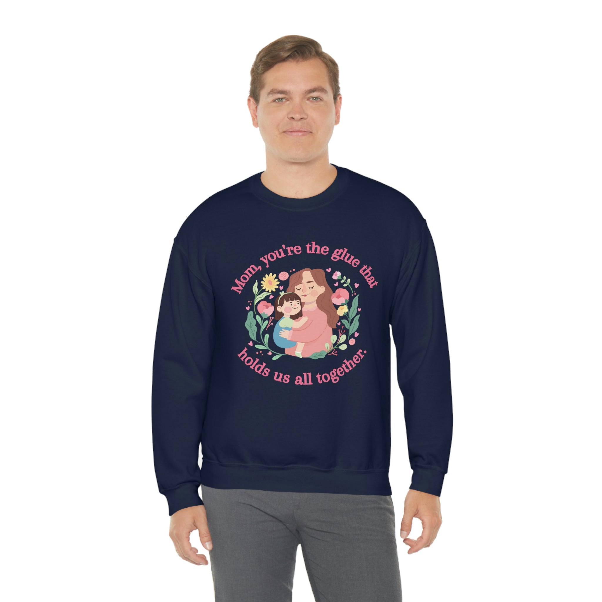 Mom You're The Glue Unisex Heavy Blend™ Crewneck Sweatshirt