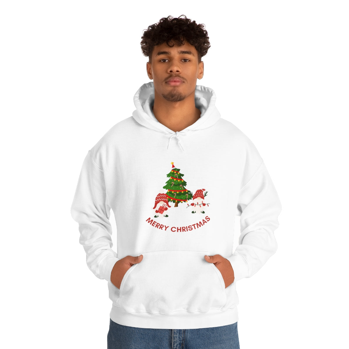 Merry & Bright Holidays Christmas Unisex Heavy Blend™ Hooded Sweatshirt