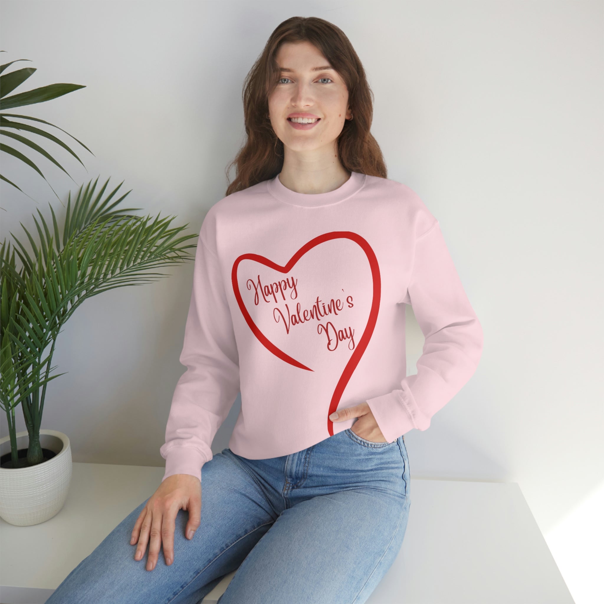 Happy Valentine's Day Unisex Heavy Blend™ Crewneck Sweatshirt