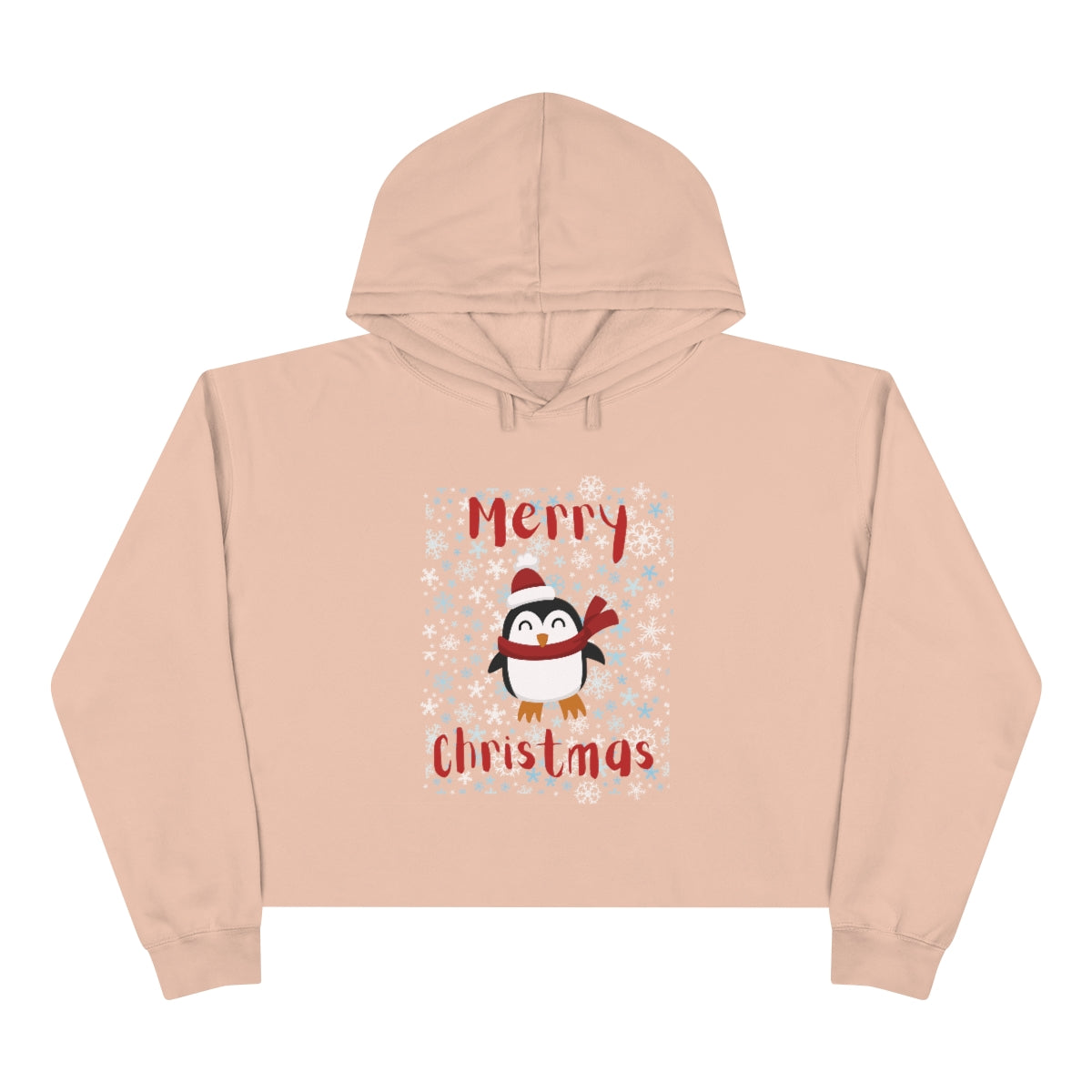 Cute Penguin Christmas Crop Hoodie