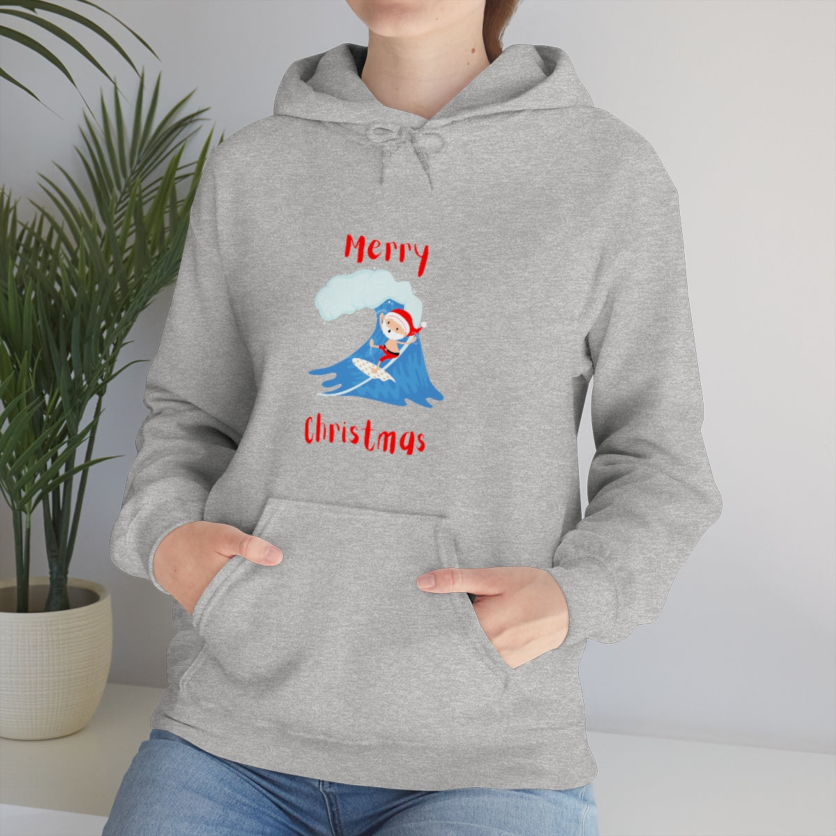 Surfing Santa Unisex Heavy Blend™ Hooded Sweatshirt