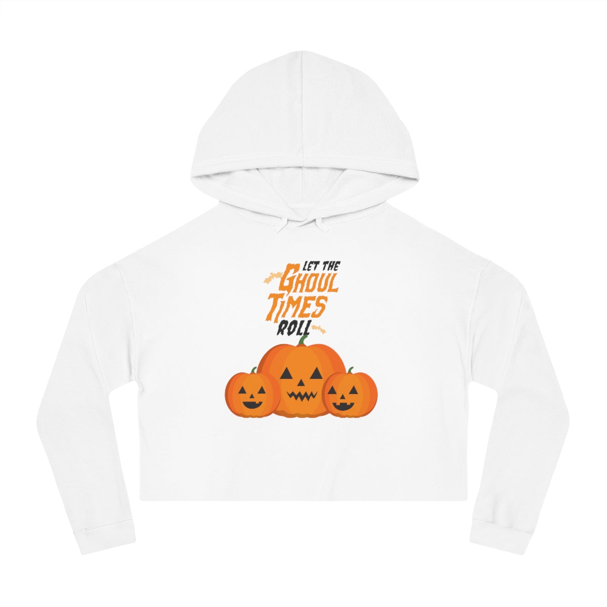 Let The Ghoul Times Roll Women’s Cropped Hooded Sweatshirt