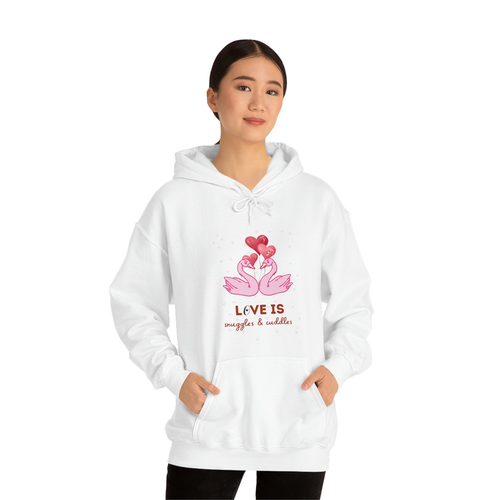 Love Is Snuggles & Cuddles Unisex Heavy Blend™ Hooded Sweatshirt