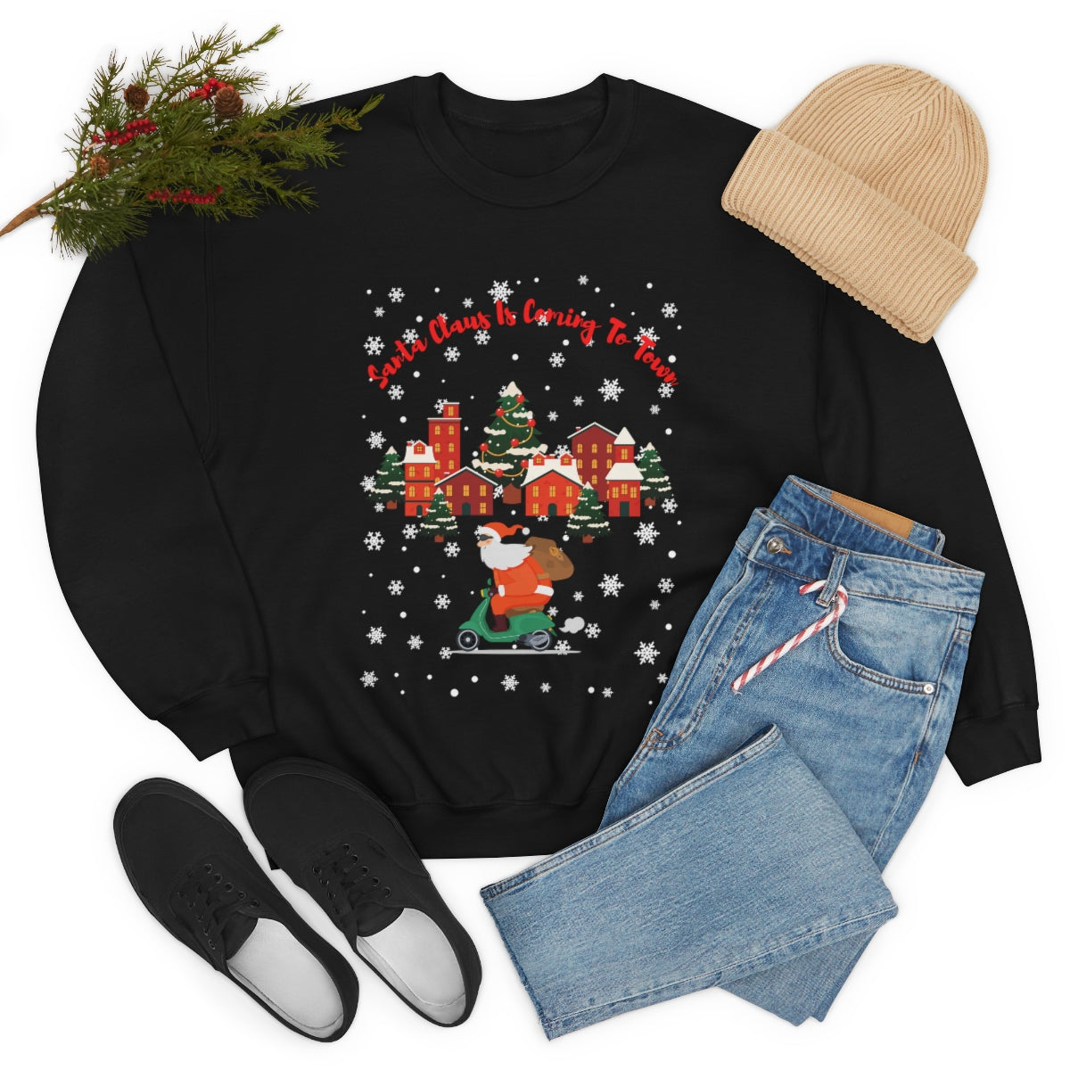 Santa Claus Is Coming To Town Unisex Heavy Blend™ Crewneck Sweatshirt