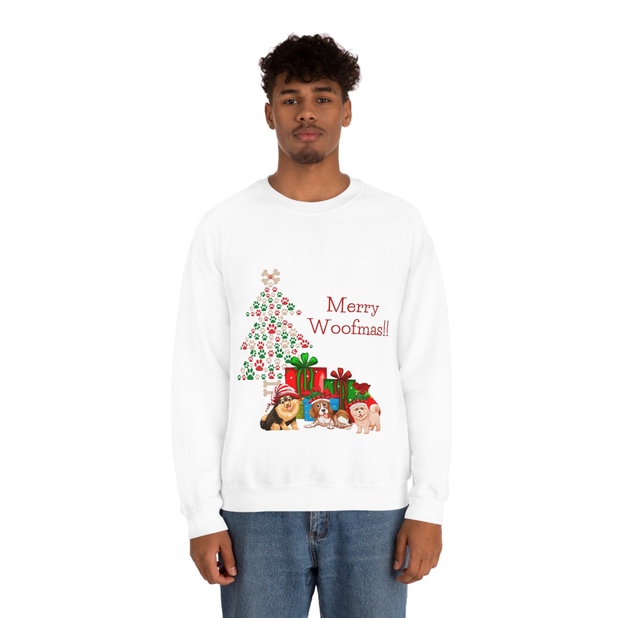 Merry Woolfmas Unisex Heavy Blend™ Crewneck Sweatshirt