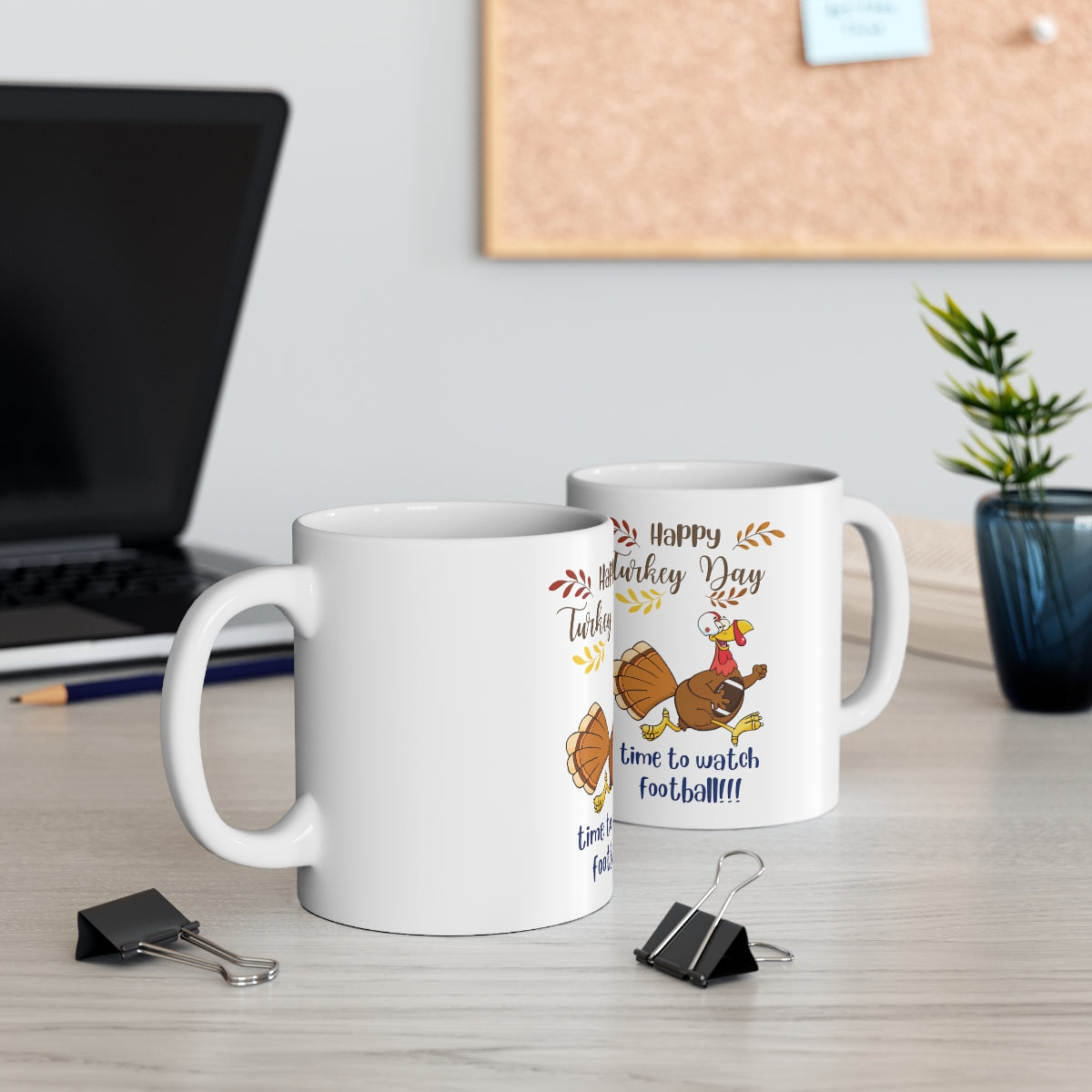 Happy Turkey Day Ceramic Mug 11oz