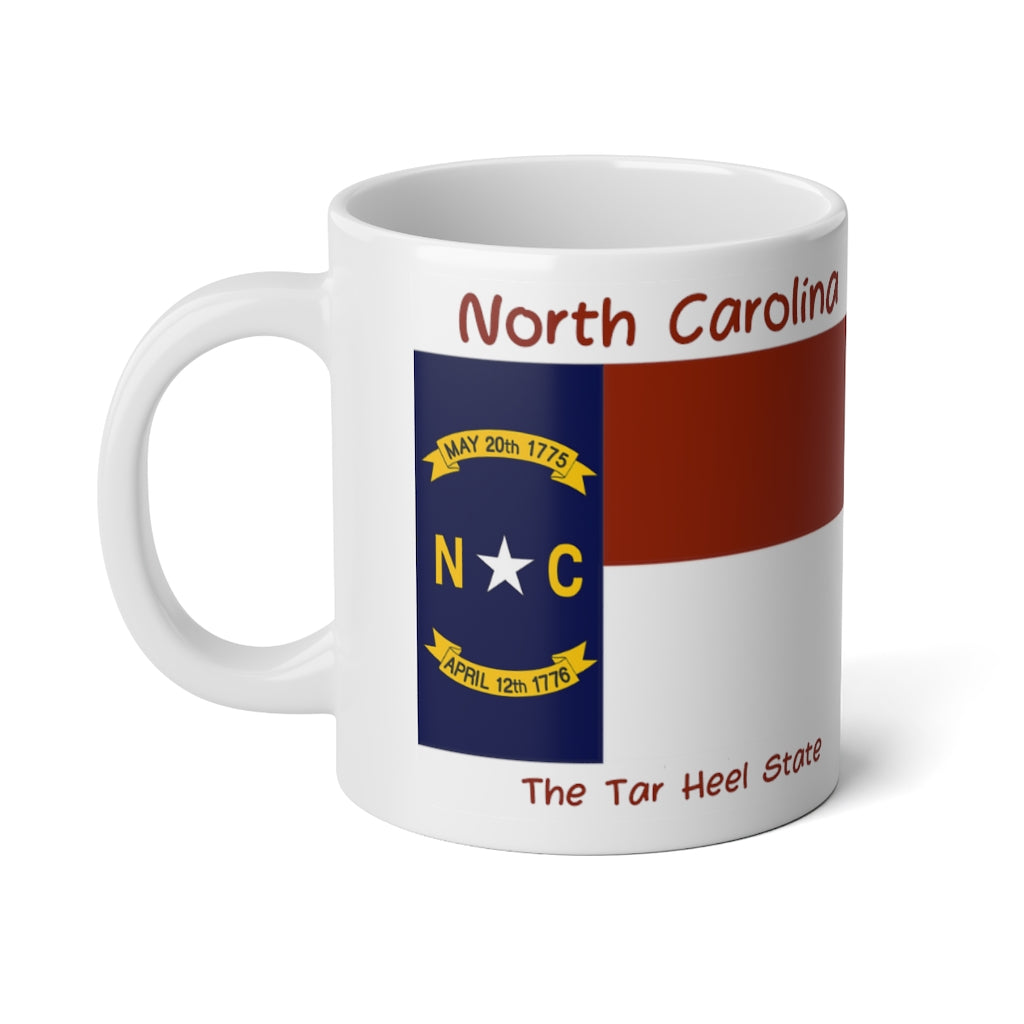 North Carolina State Flag Jumbo Mug, 20oz