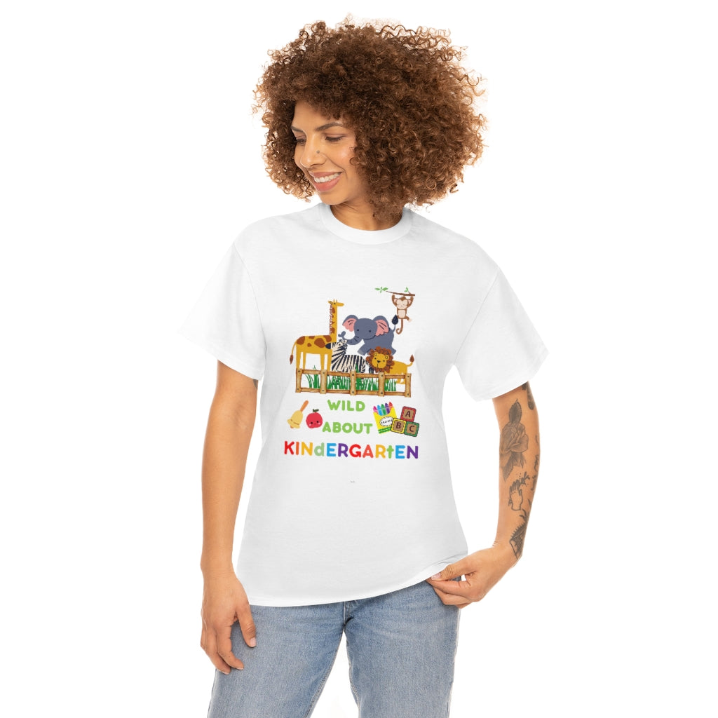 Wild About Kindergarten Unisex Heavy Cotton Tee