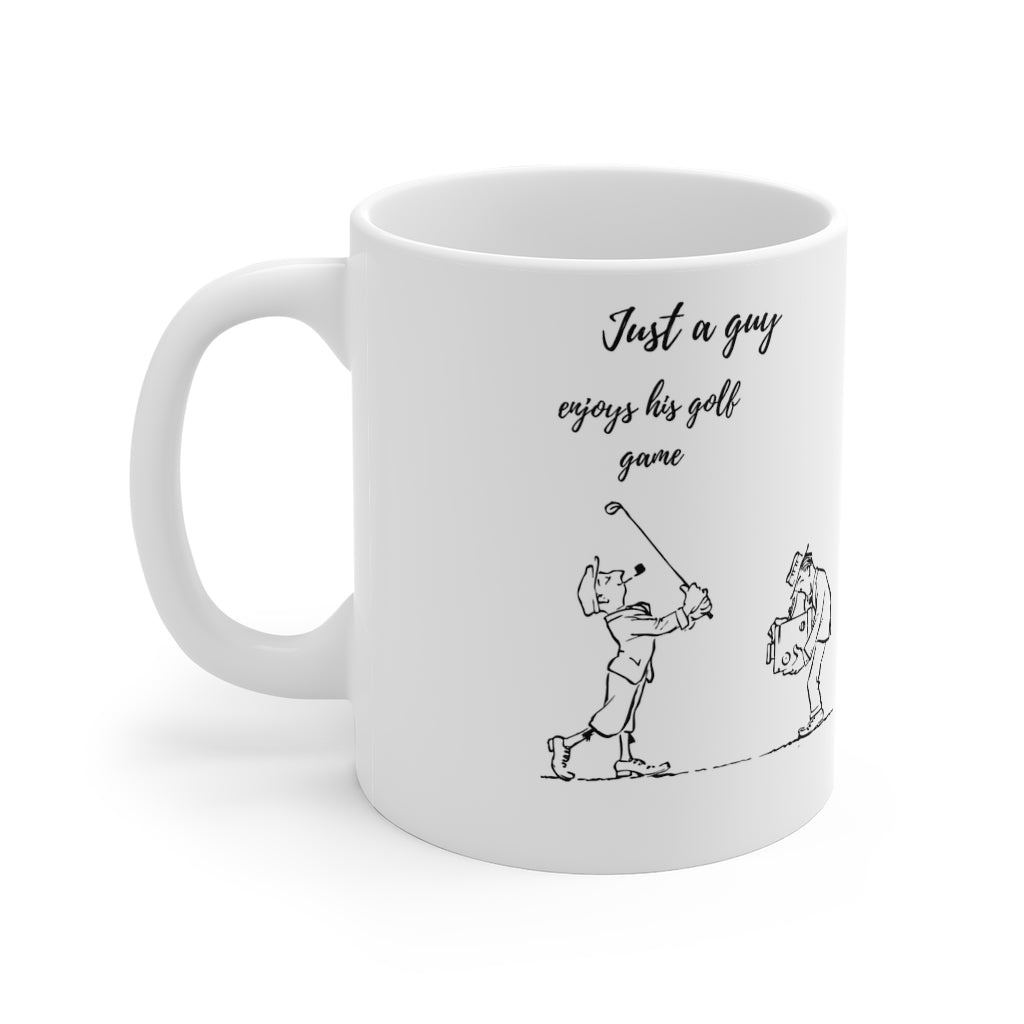 Golfer 11oz White Mug