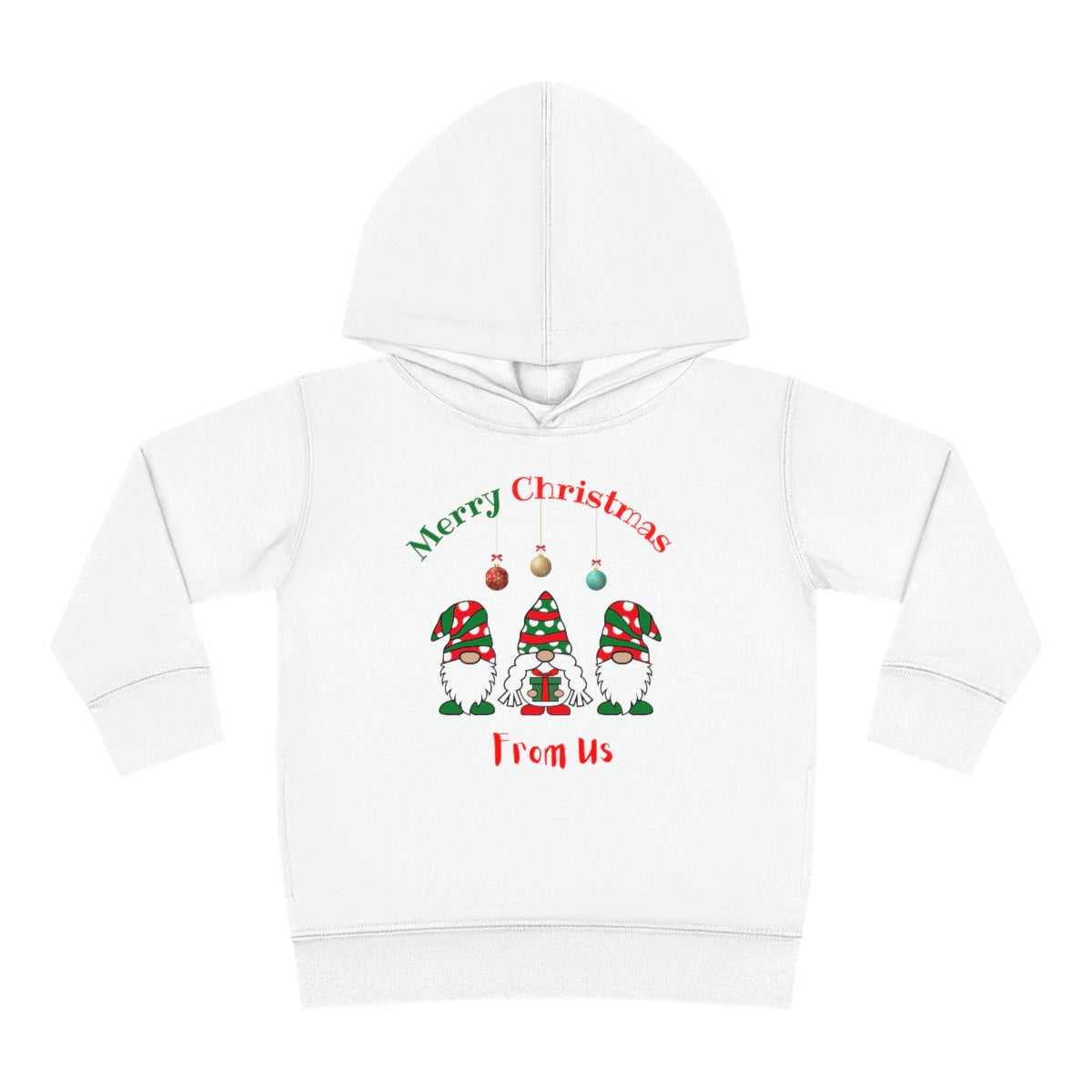 Gnome Merry Christmas Toddler Pullover Fleece Hoodie