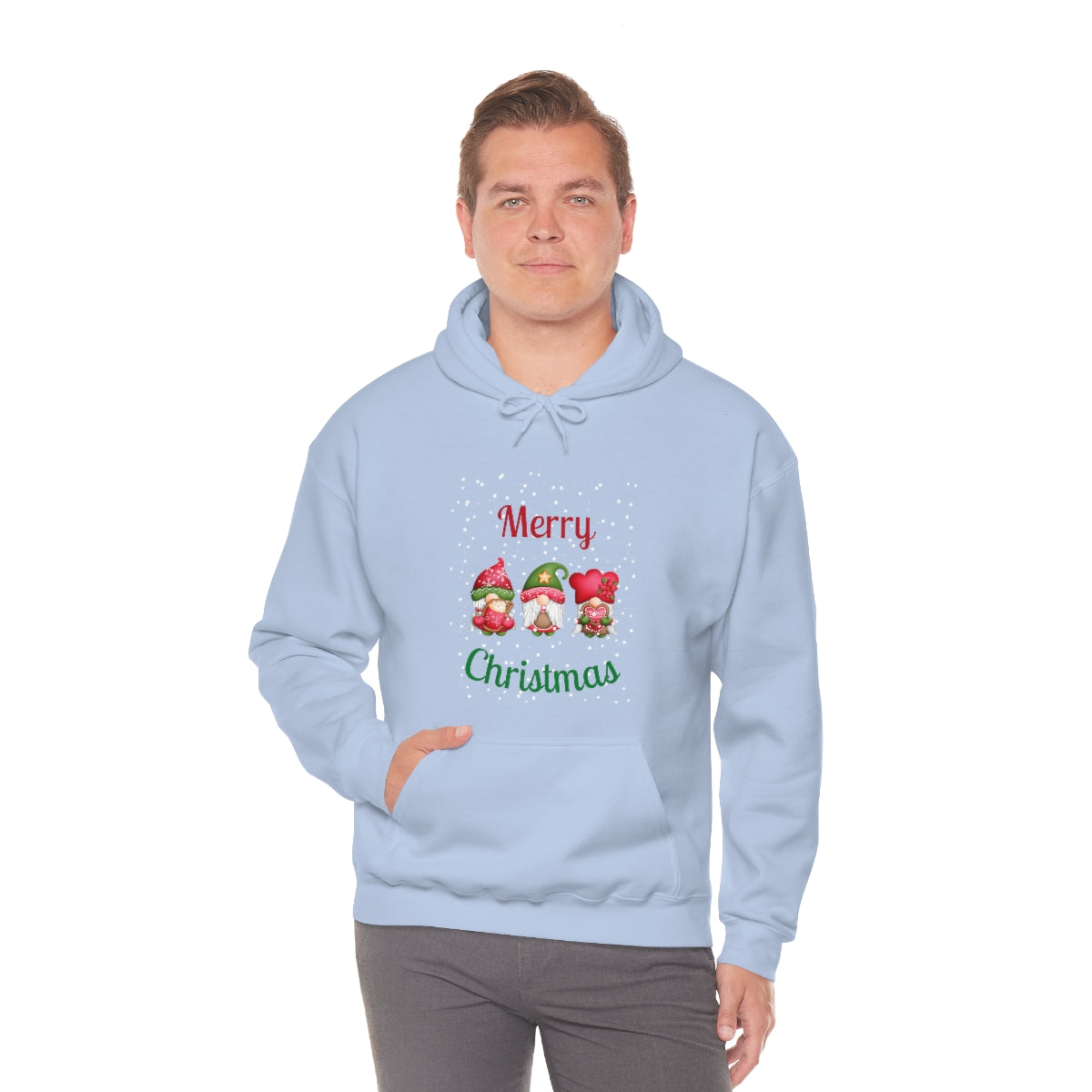 Three Gnomes Merry Christmas Unisex Heavy Blend™ Hooded Sweatshirt