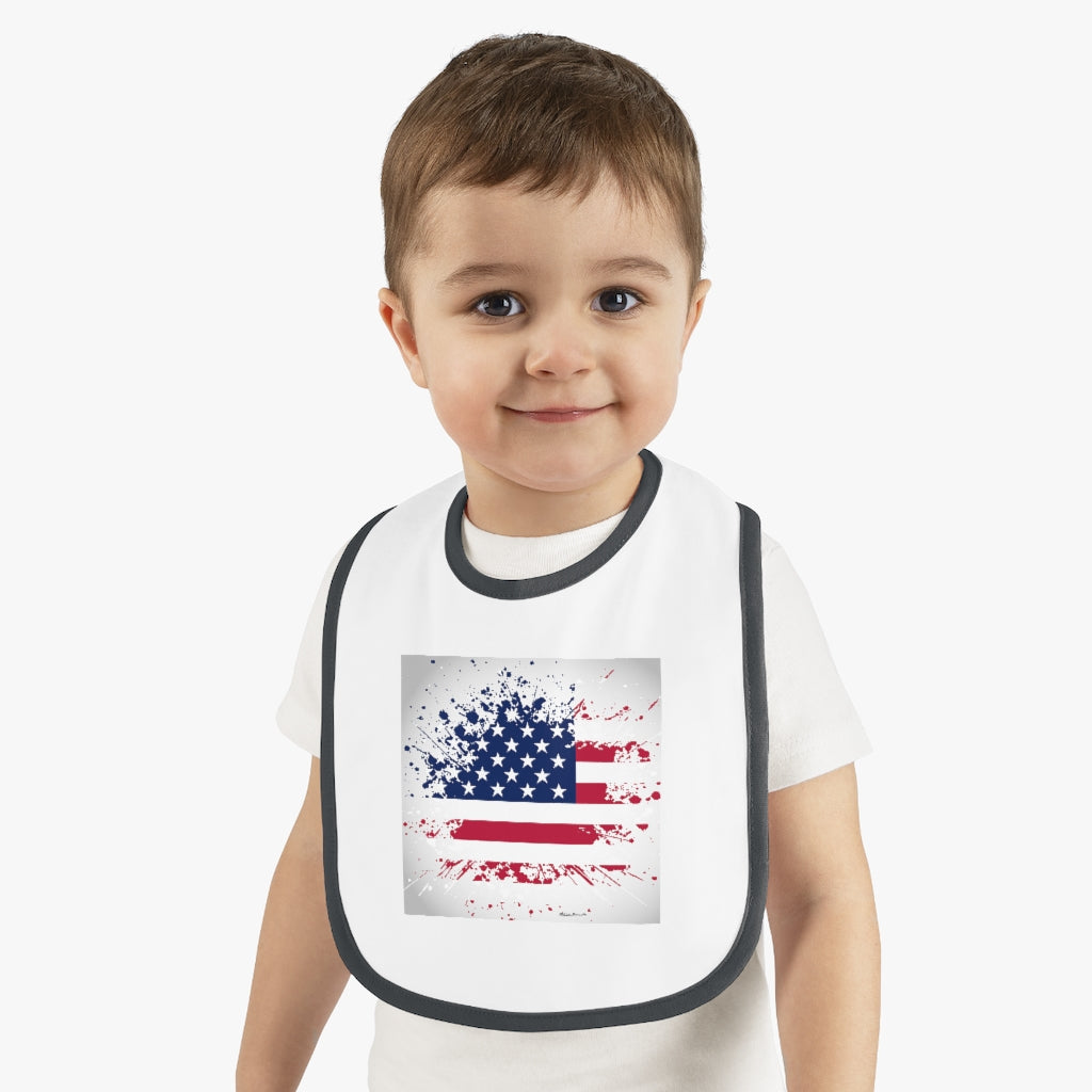 Old Glory Baby Contrast Trim Jersey Bib