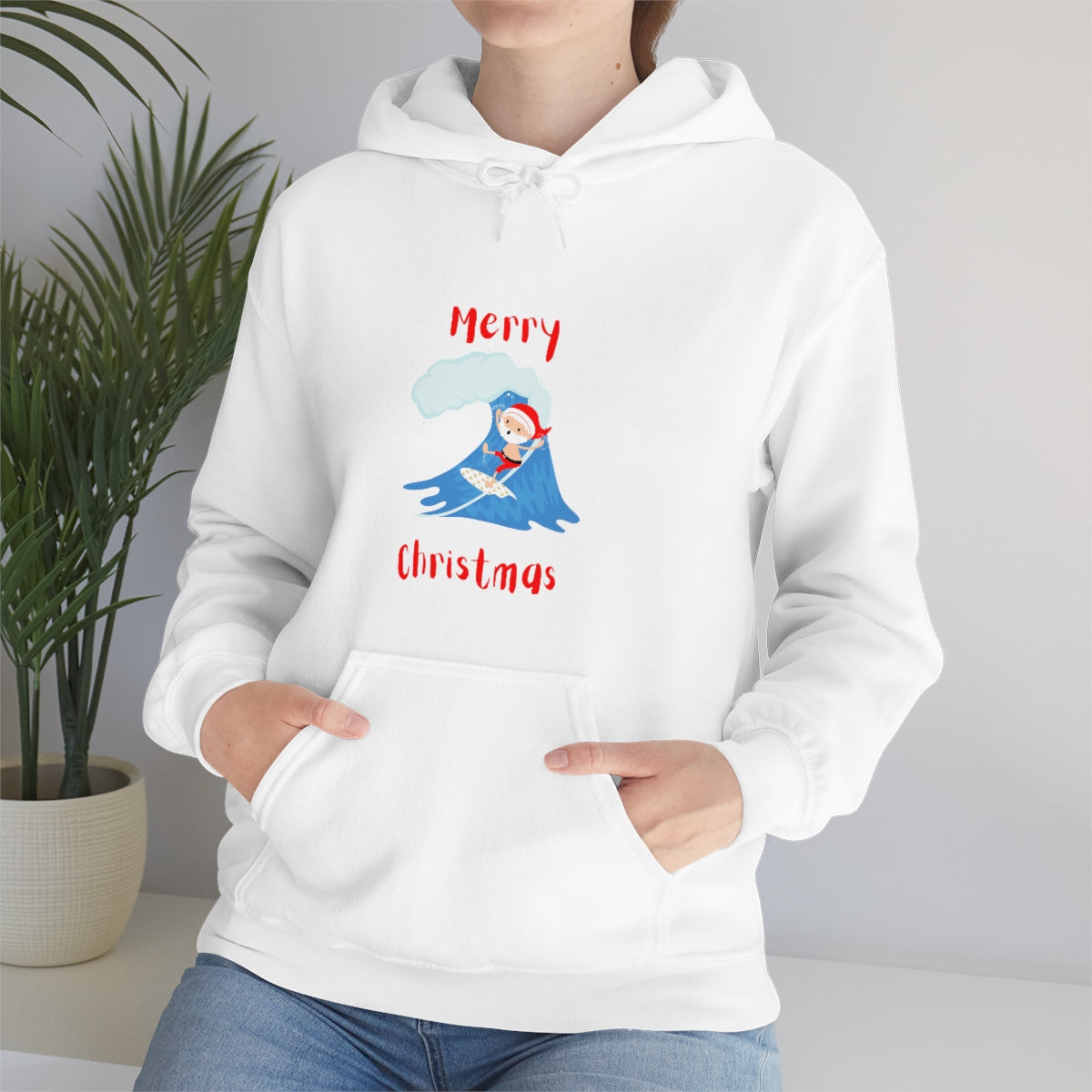 Surfing Santa Unisex Heavy Blend™ Hooded Sweatshirt