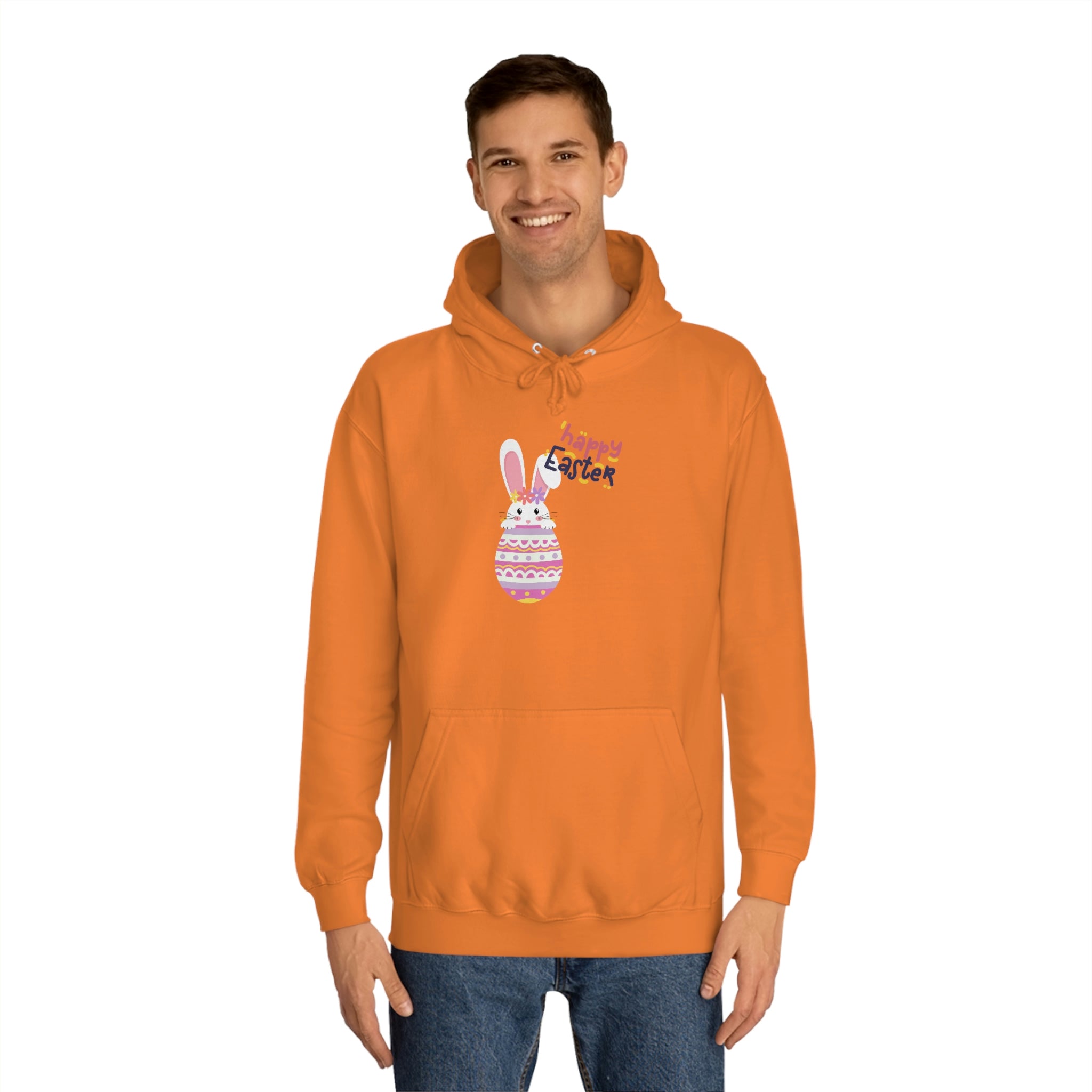 Happy Easter Day Bunny Unisex College Hoodie