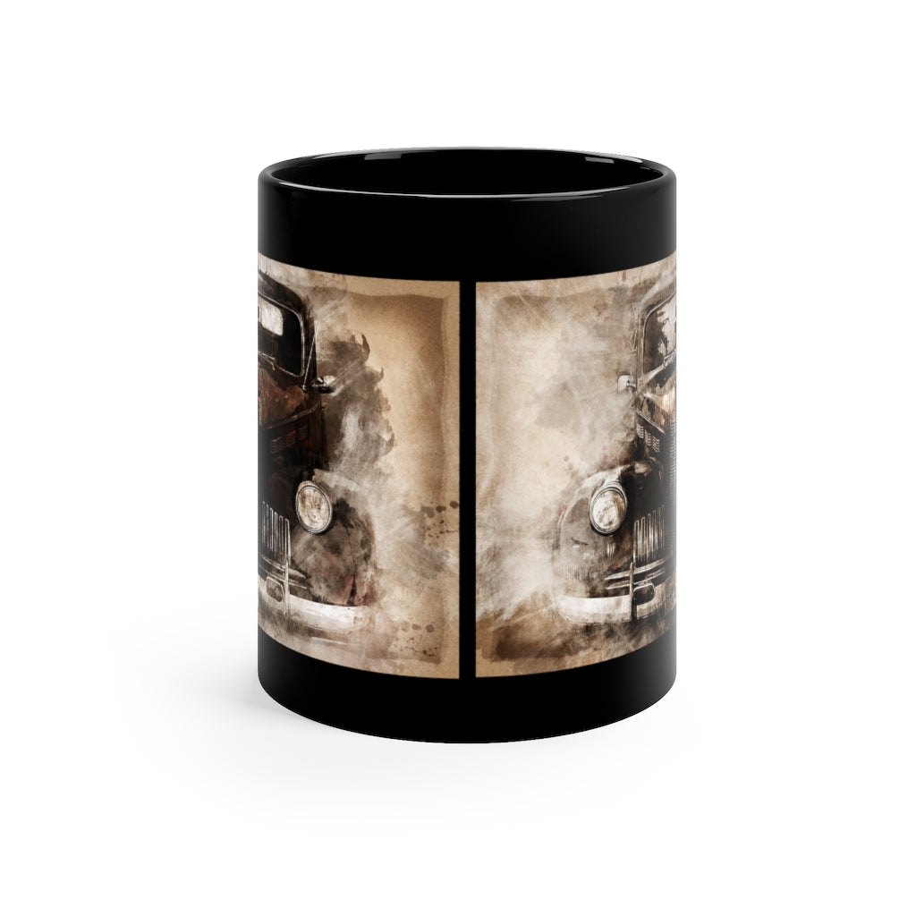 Old Truck Black Coffee Mug, 11oz