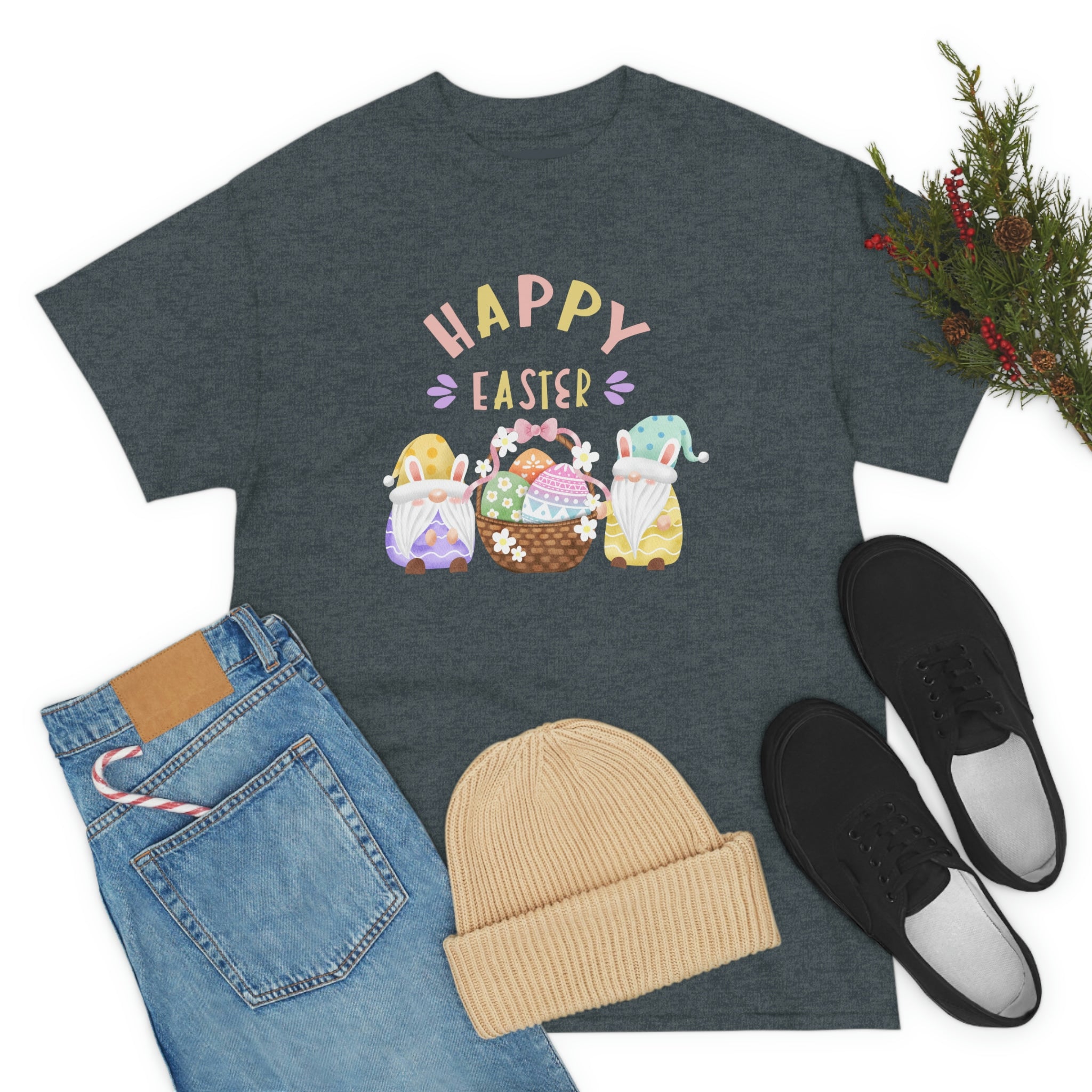 Happy Easter Gnome Unisex Heavy Cotton Tee
