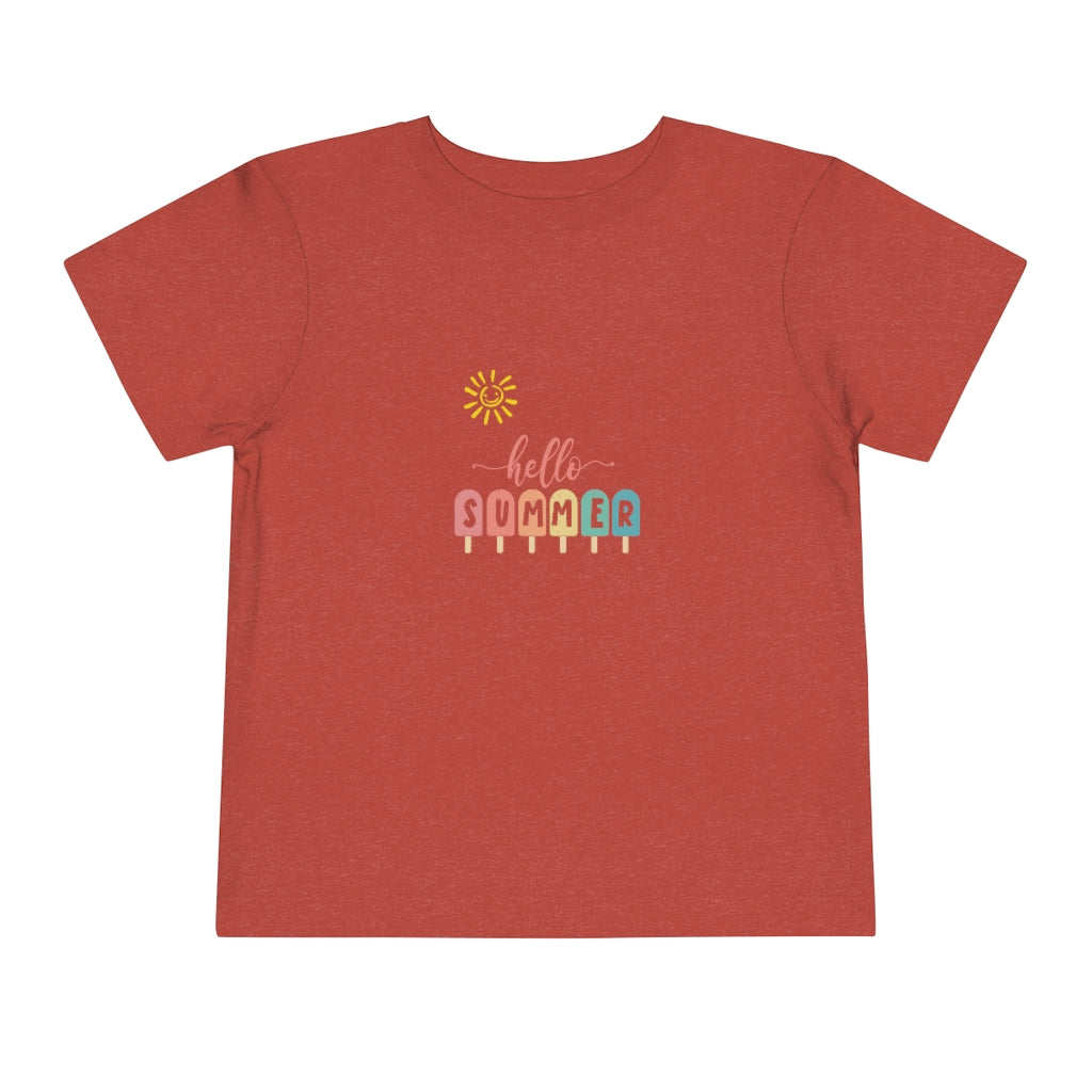 Sunny Hello Summer Toddler Short Sleeve Tee