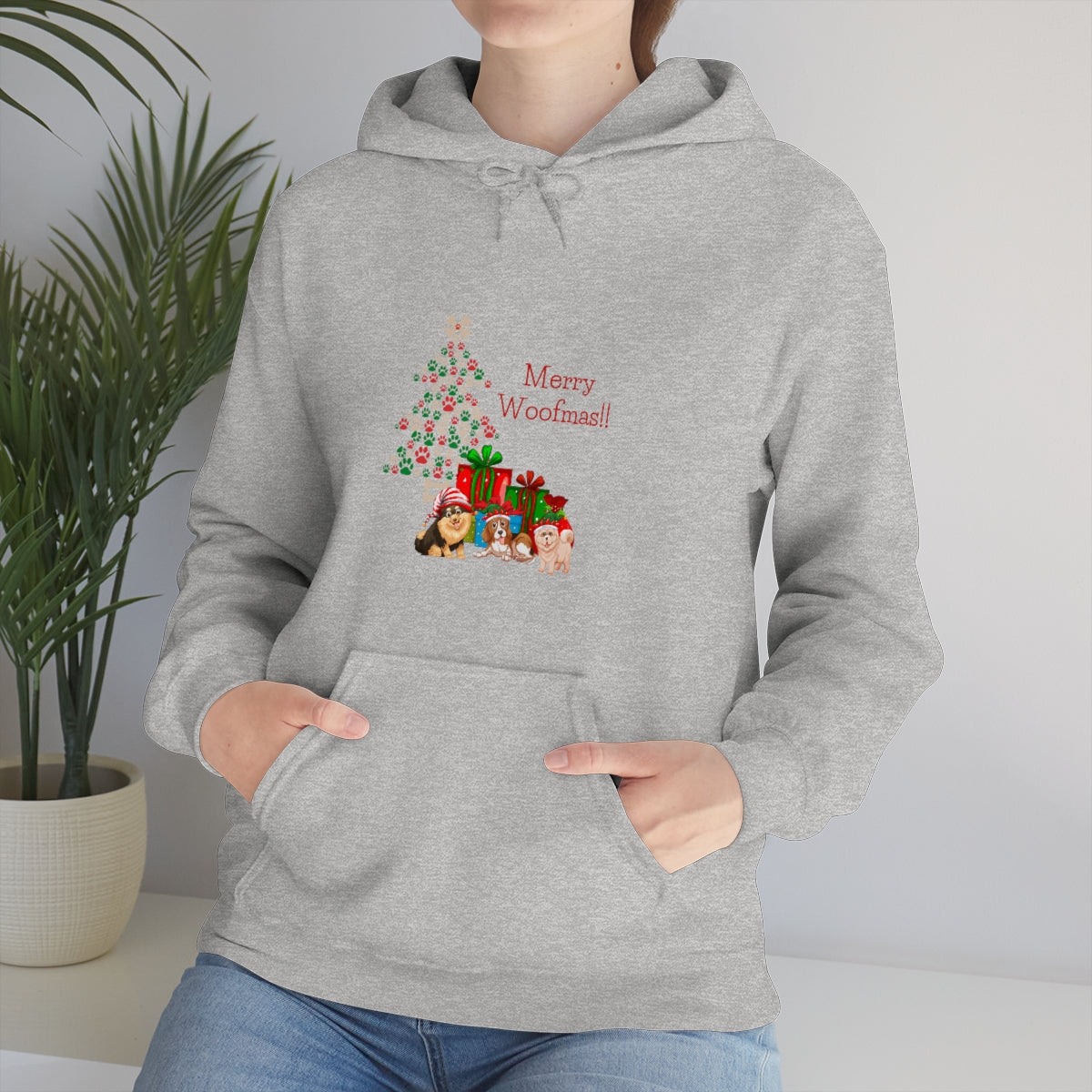 Merry Woolfmas Unisex Heavy Blend™ Hooded Sweatshirt