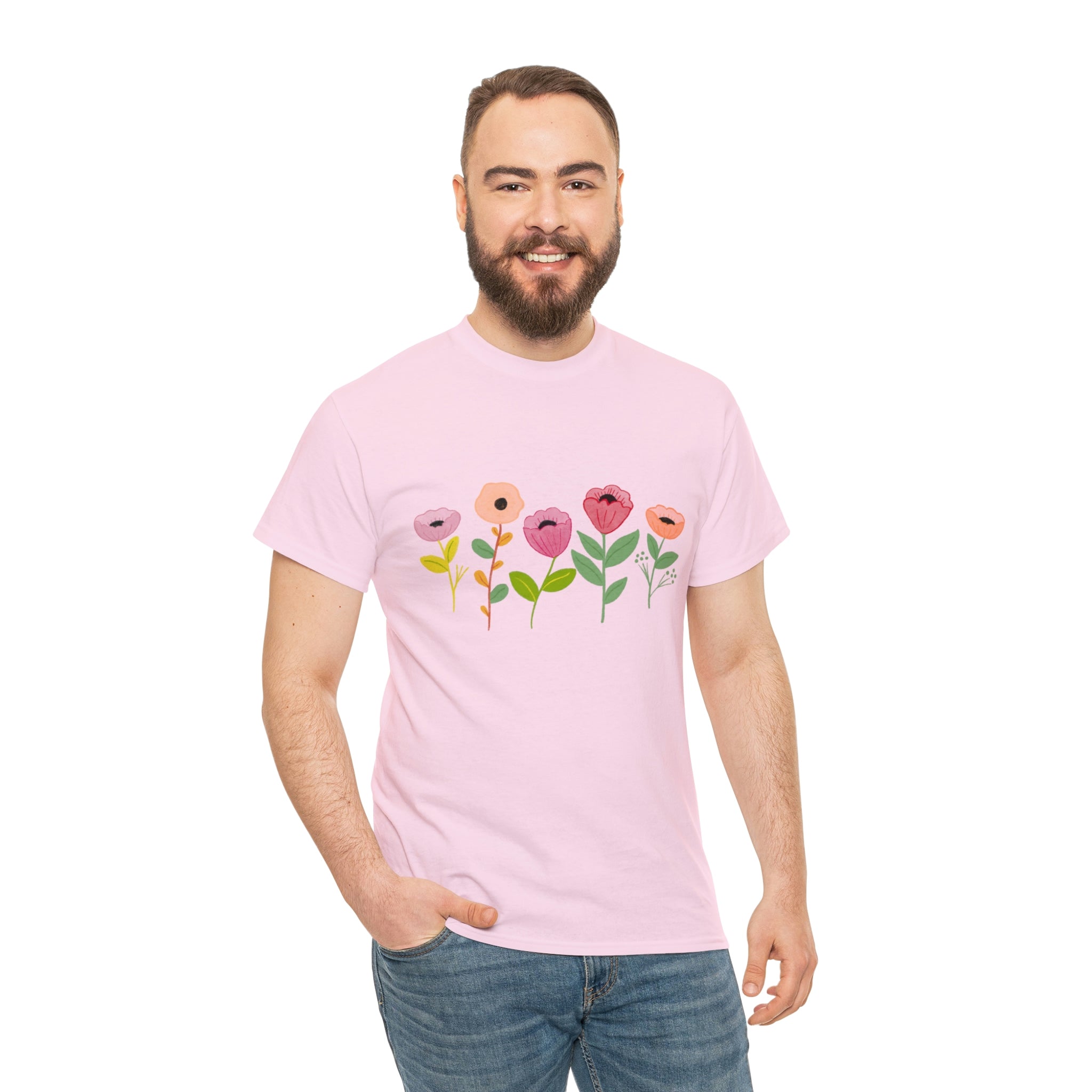 Spring Flowers Unisex Heavy Cotton Tee