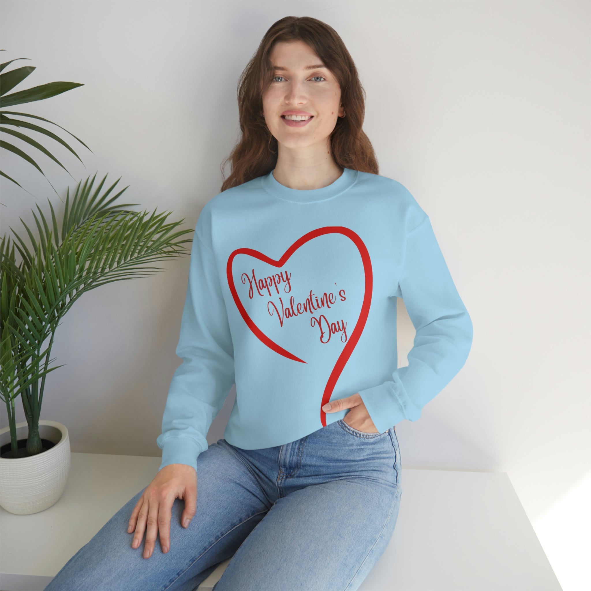 Happy Valentine's Day Unisex Heavy Blend™ Crewneck Sweatshirt