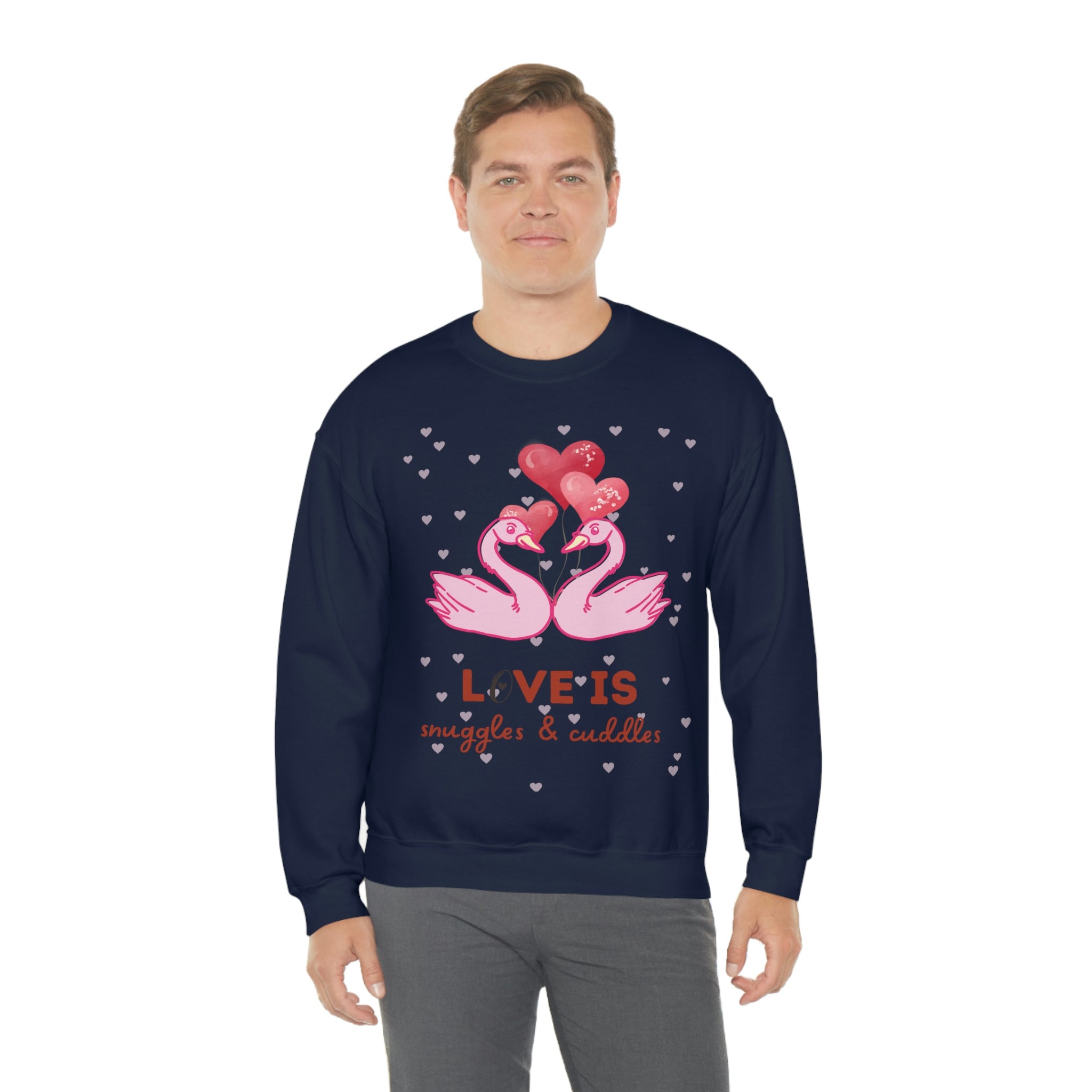 Love Is Snuggles & Cuddles Unisex Heavy Blend™ Crewneck Sweatshirt