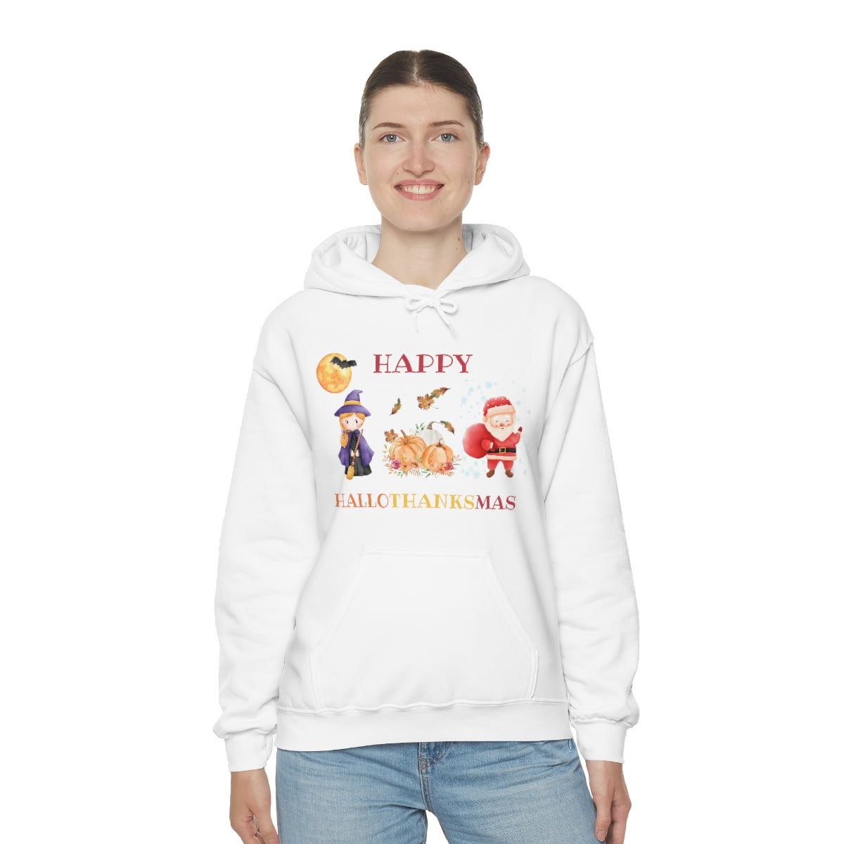 Happy Hallothanksmas Unisex Heavy Blend™ Hooded Sweatshirt