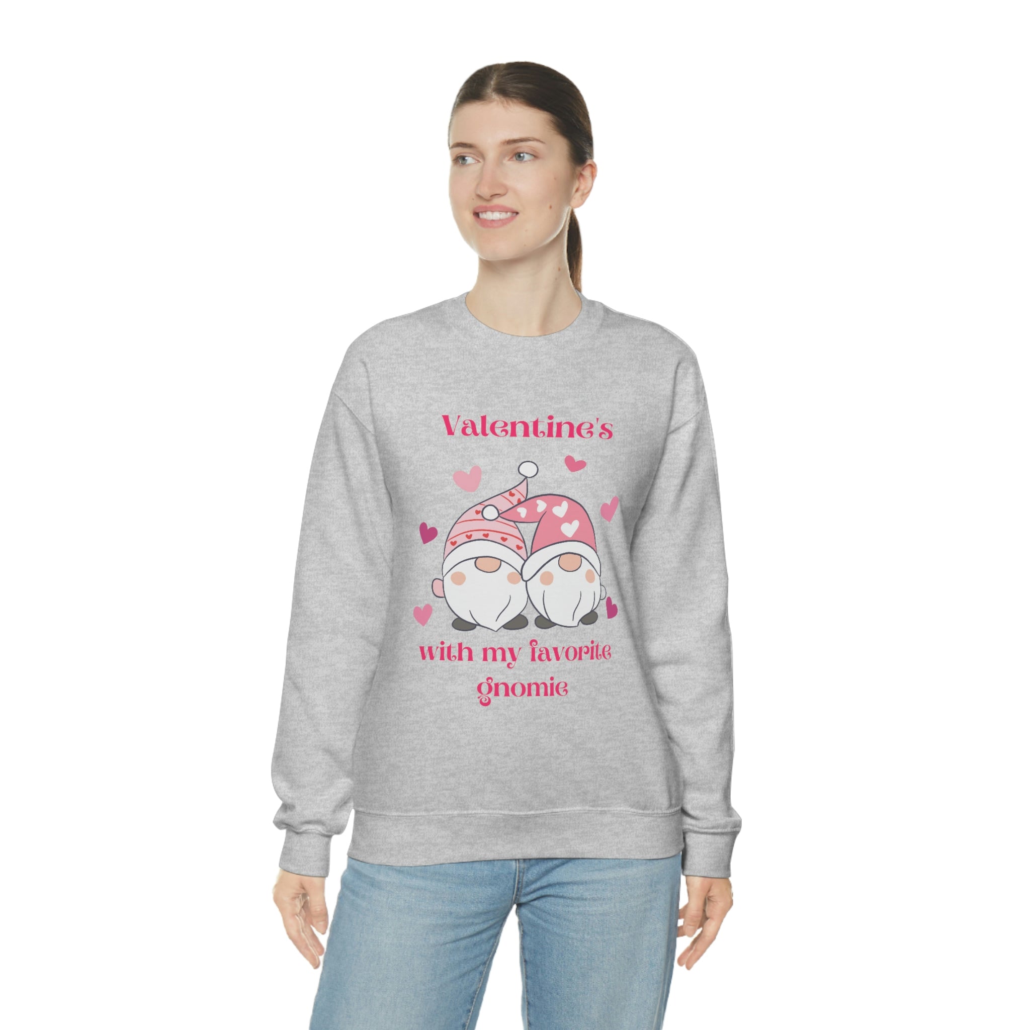 Valentine's With My Favorite Gnomie Unisex Heavy Blend™ Crewneck Sweatshirt