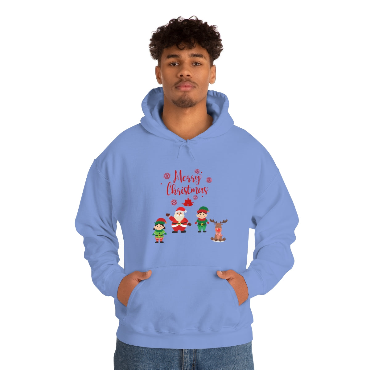 Merry Christmas From Santa & Helpers Unisex Heavy Blend™ Hooded Sweatshirt