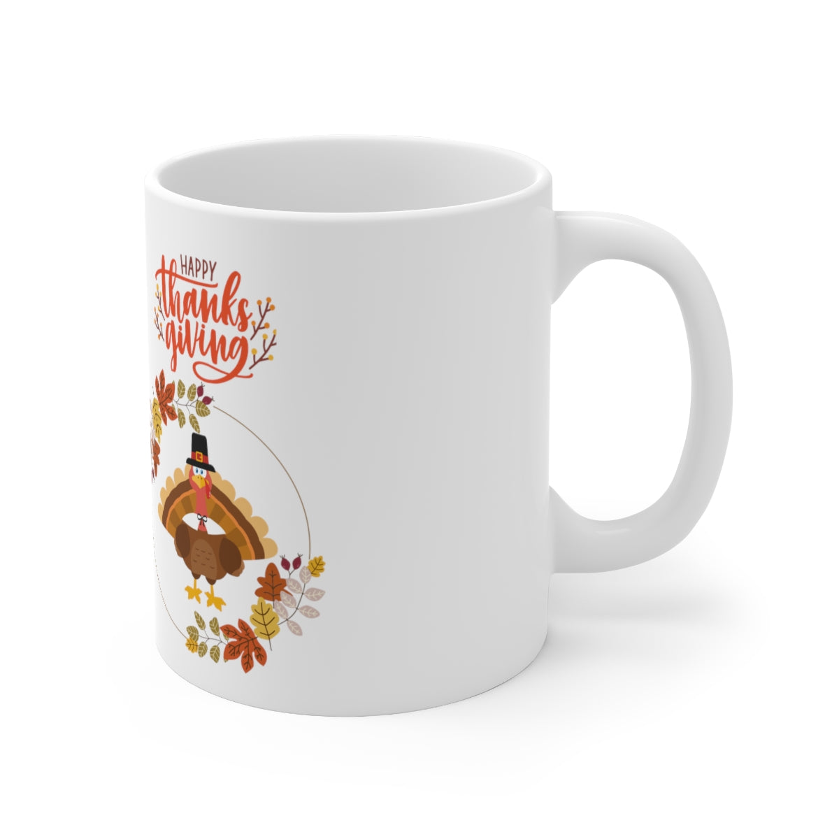 Happy Thanksgiving Pilgrim Turkey Ceramic Mug 11oz