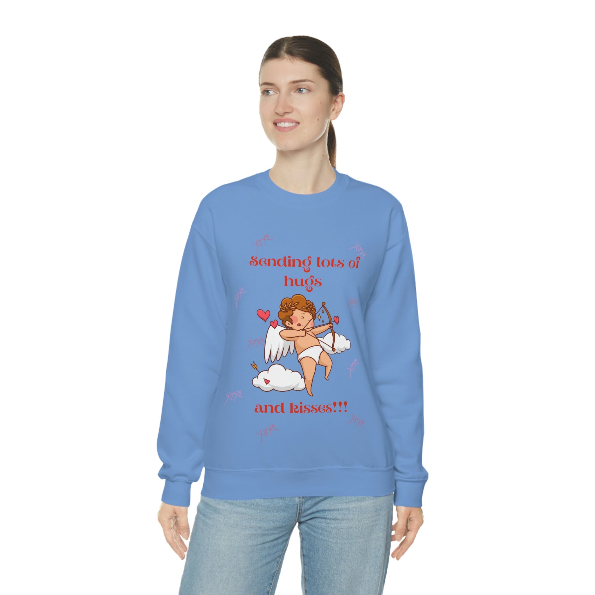 Sending Lots Of Hugs & Kisses!! Unisex Heavy Blend™ Crewneck Sweatshirt