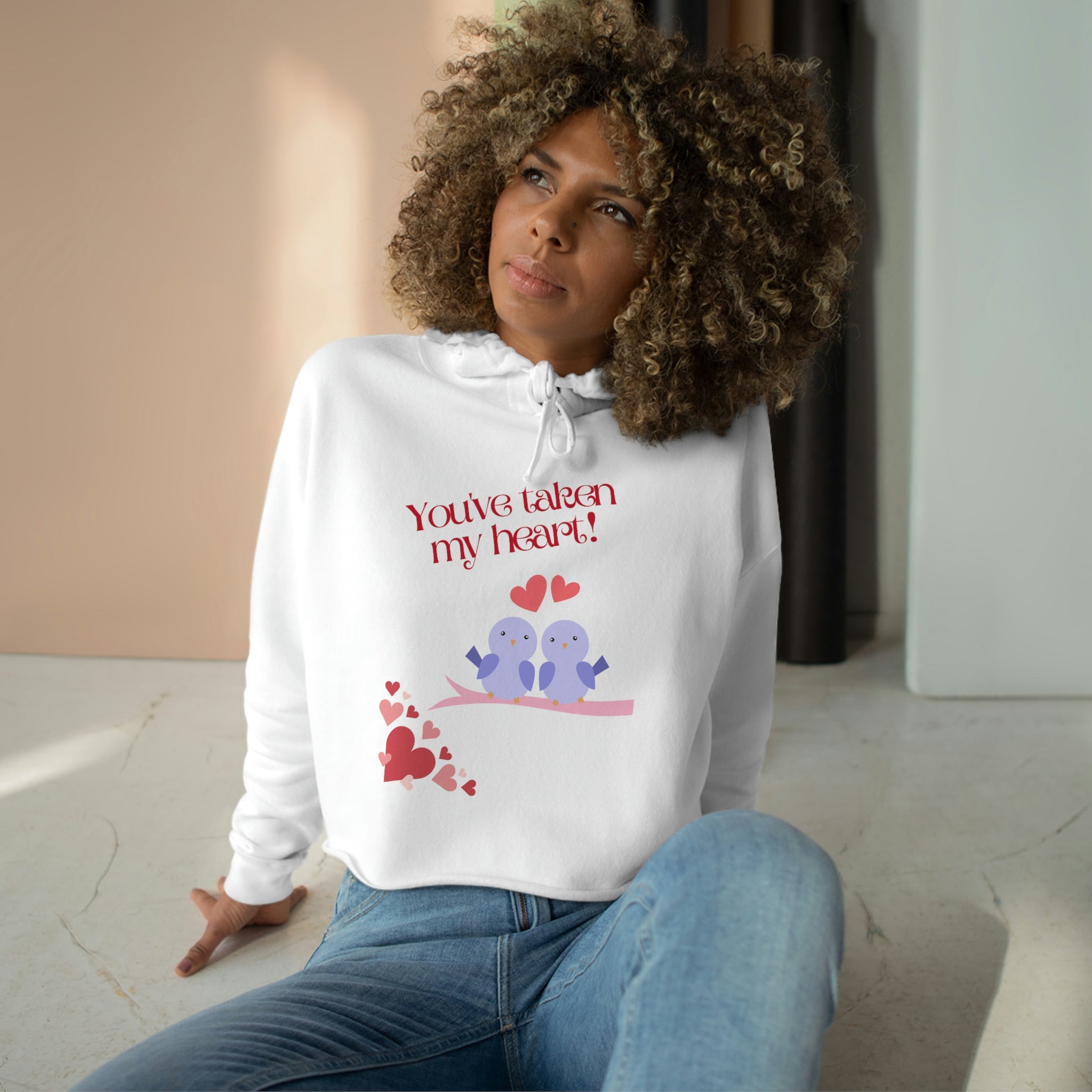 You've Taken My Heart! Crop Hoodie