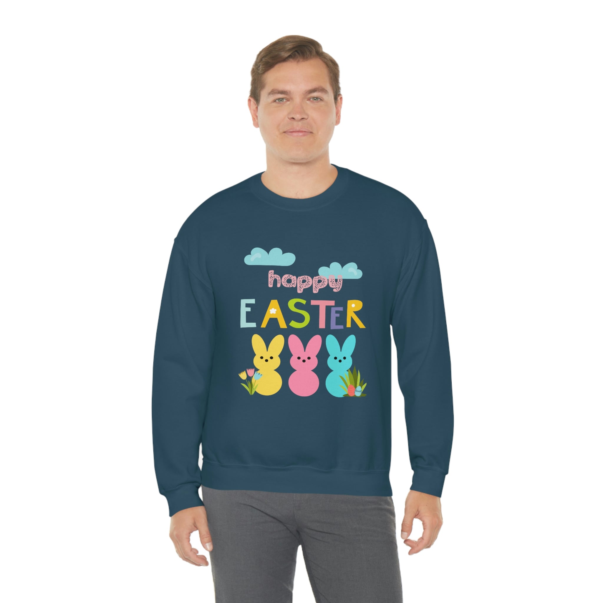 Happy Easter Bunny Unisex Heavy Blend™ Crewneck Sweatshirt