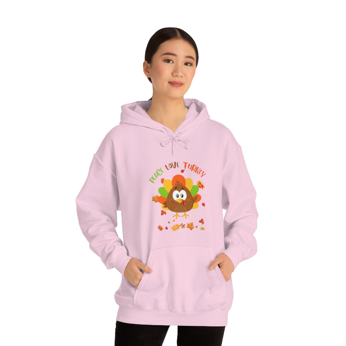 Peace Love Turkey Unisex Heavy Blend™ Hooded Sweatshirt