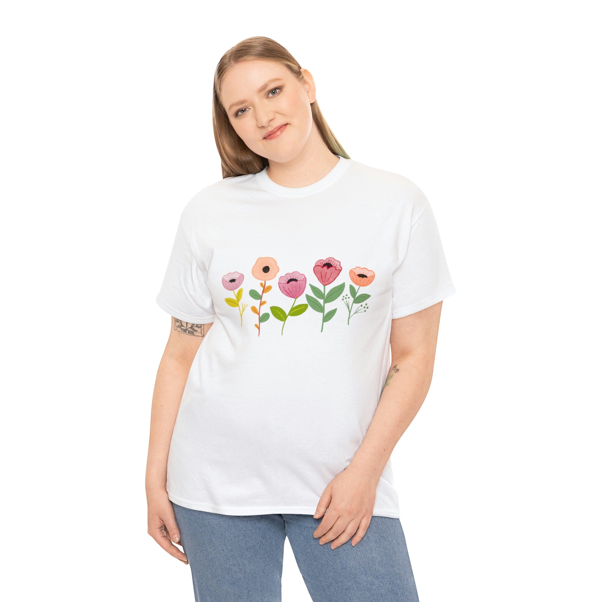 Spring Flowers Unisex Heavy Cotton Tee