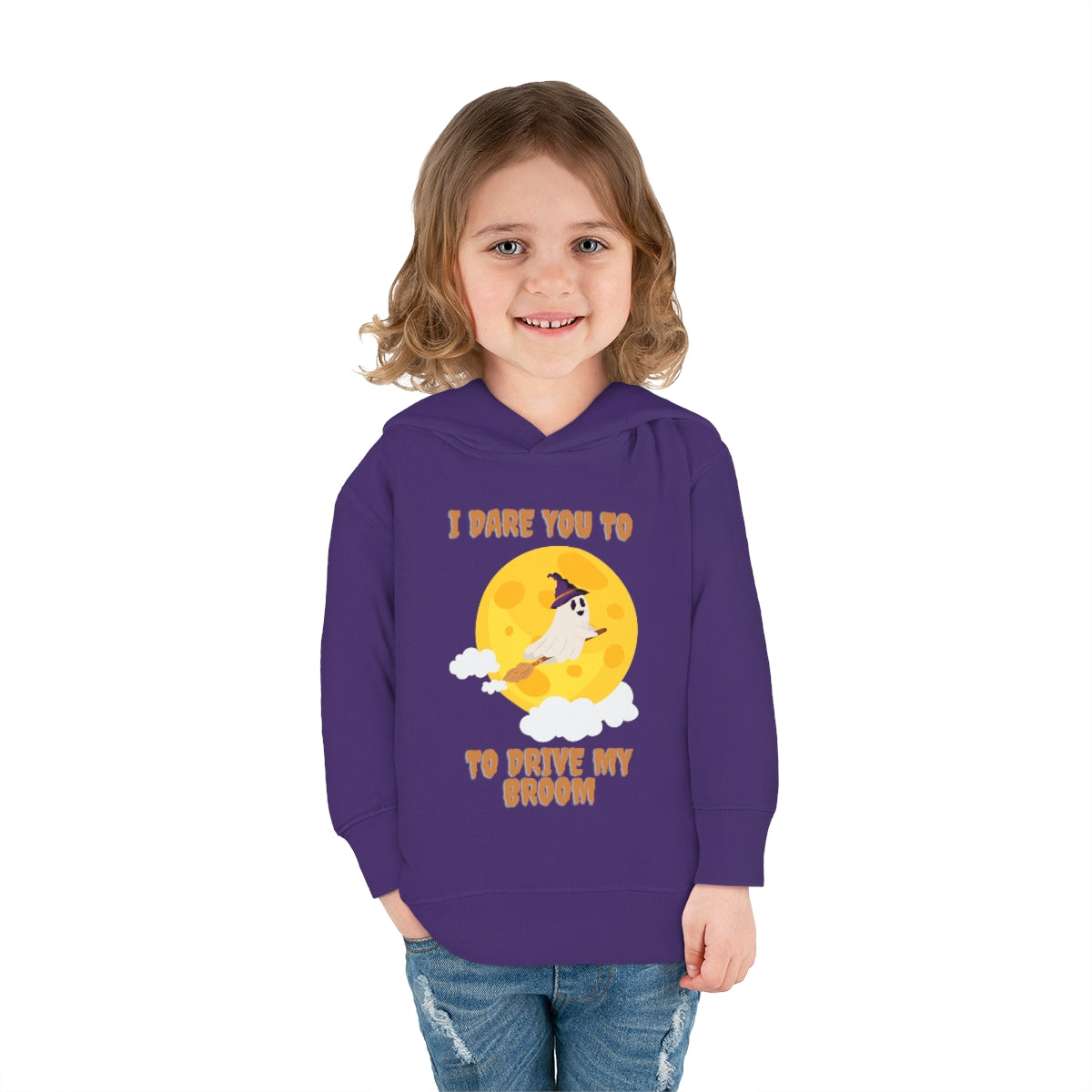 I Dare You to Drive My Broom Toddler Pullover Fleece Hoodie