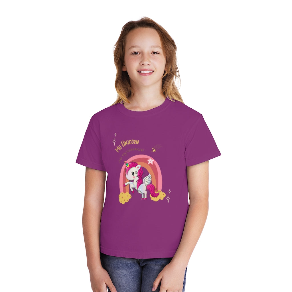 My Unicorn Ate My Homework Youth Midweight Tee