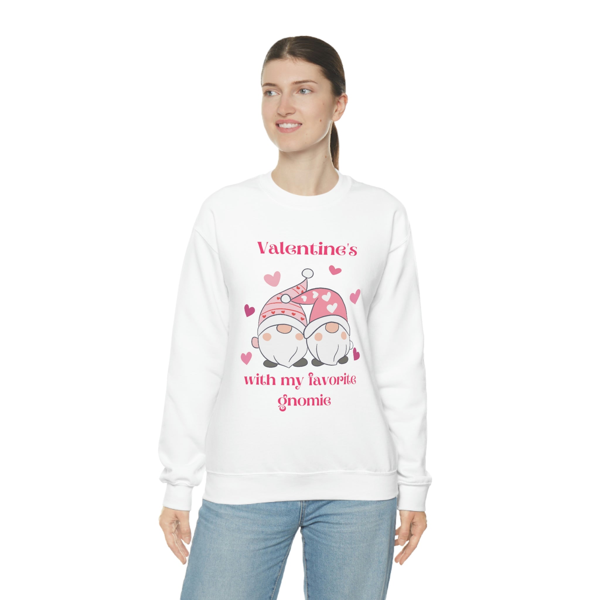 Valentine's With My Favorite Gnomie Unisex Heavy Blend™ Crewneck Sweatshirt