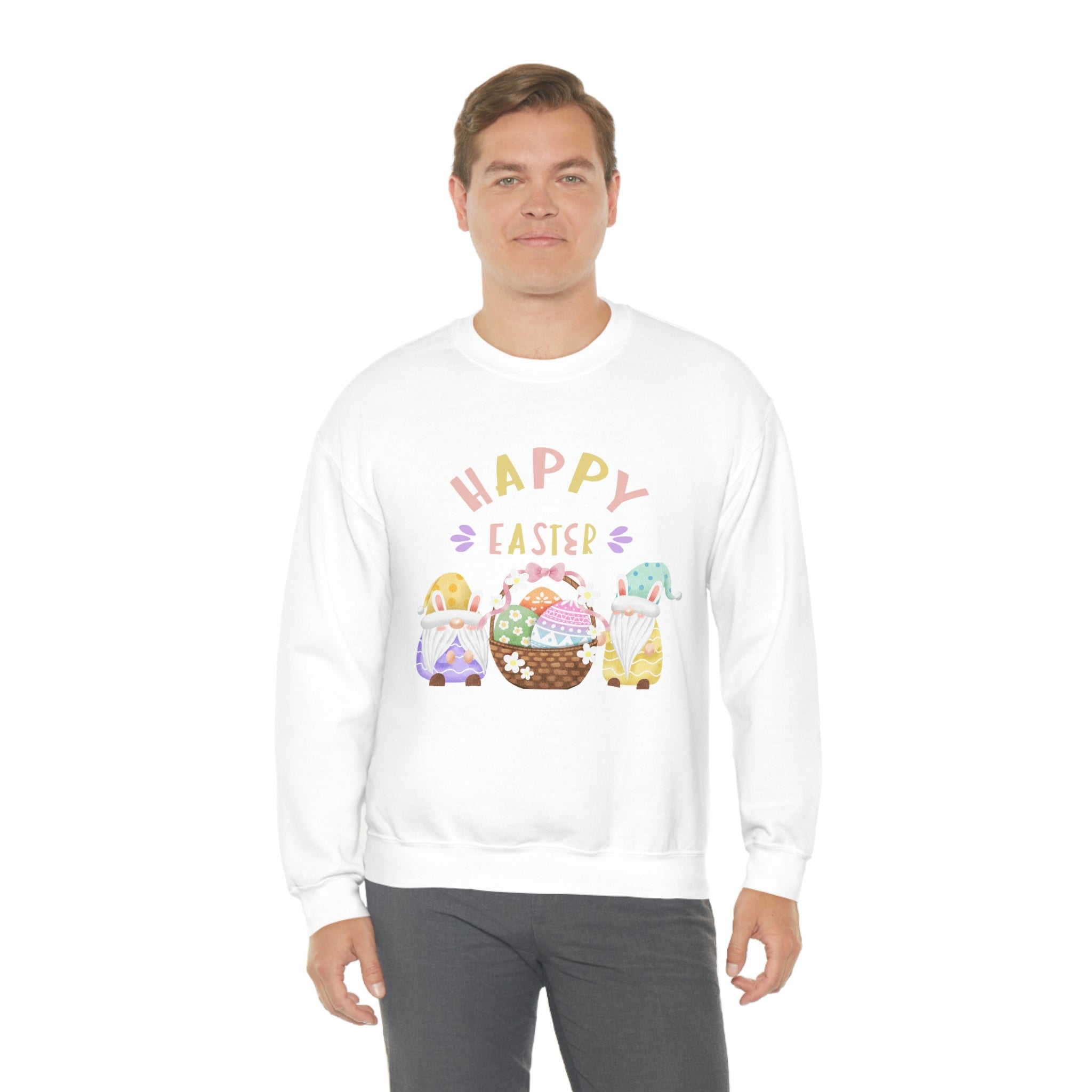 Happy Easter Gnome Unisex Heavy Blend™ Crewneck Sweatshirt