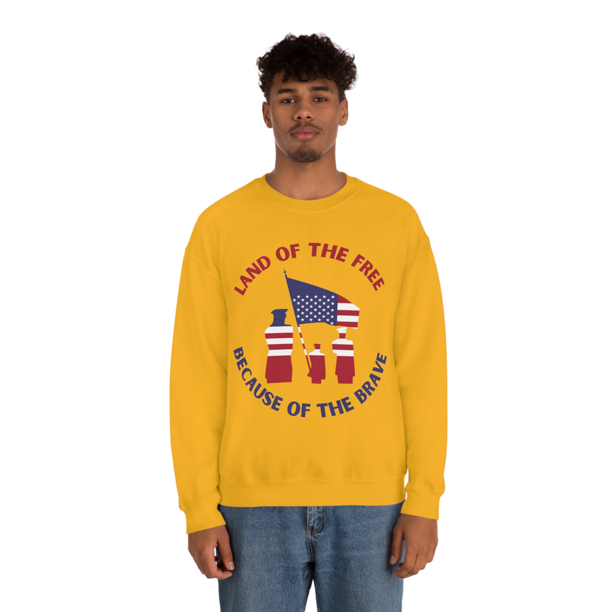 Memorial Day Land Of The Free Unisex Heavy Blend™ Crewneck Sweatshirt