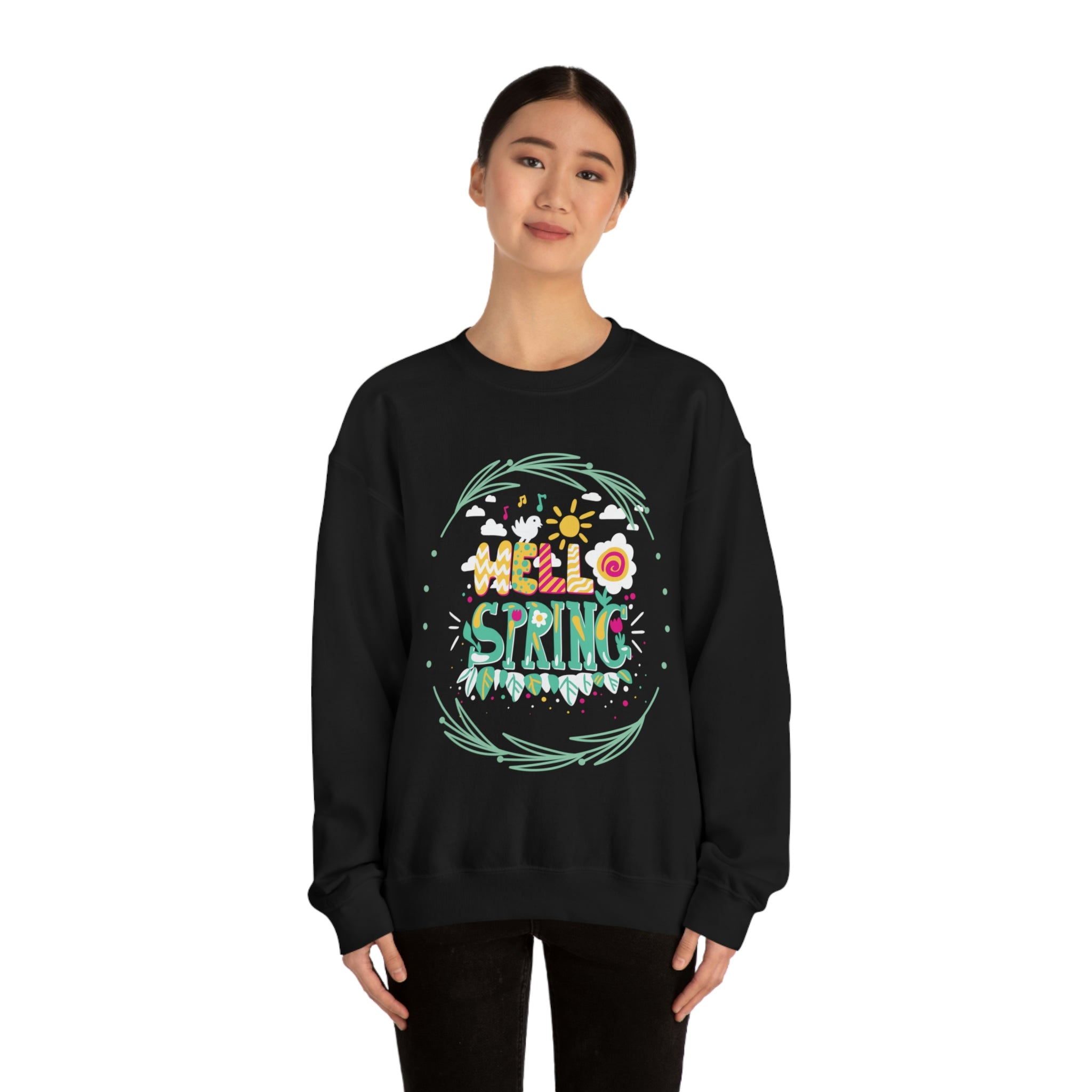 Hello Spring Unisex Heavy Blend™ Crewneck Sweatshirt