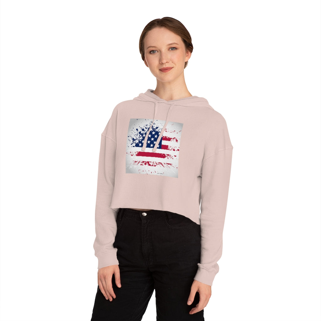 Old Glory Women’s Cropped Hooded Sweatshirt Old Glory