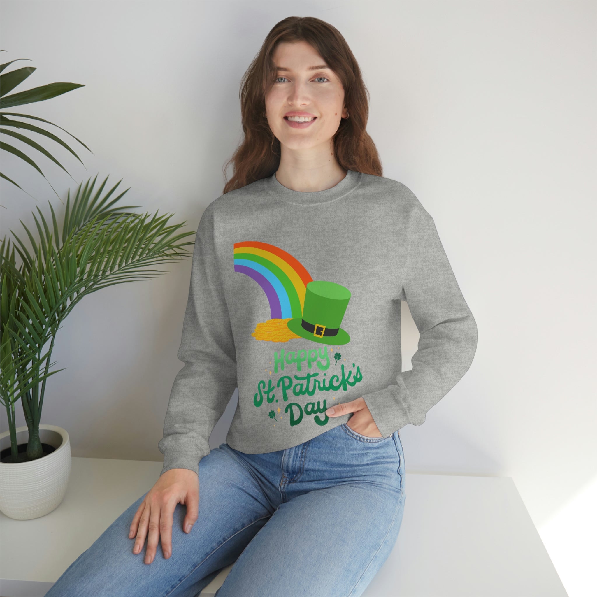 Happy Saint Patrick Day Unisex Heavy Blend™ Crewneck Sweatshirt