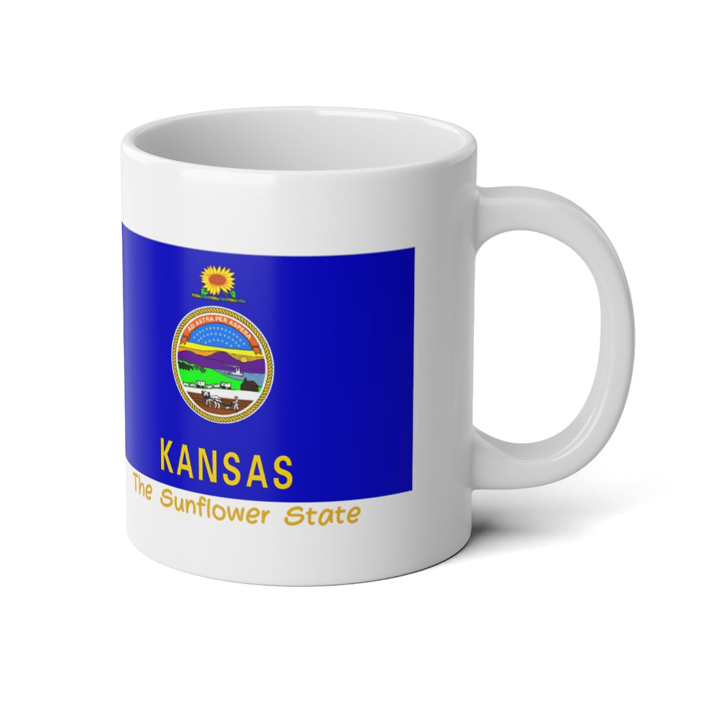 Kansas State Flag Jumbo Mug, 20oz