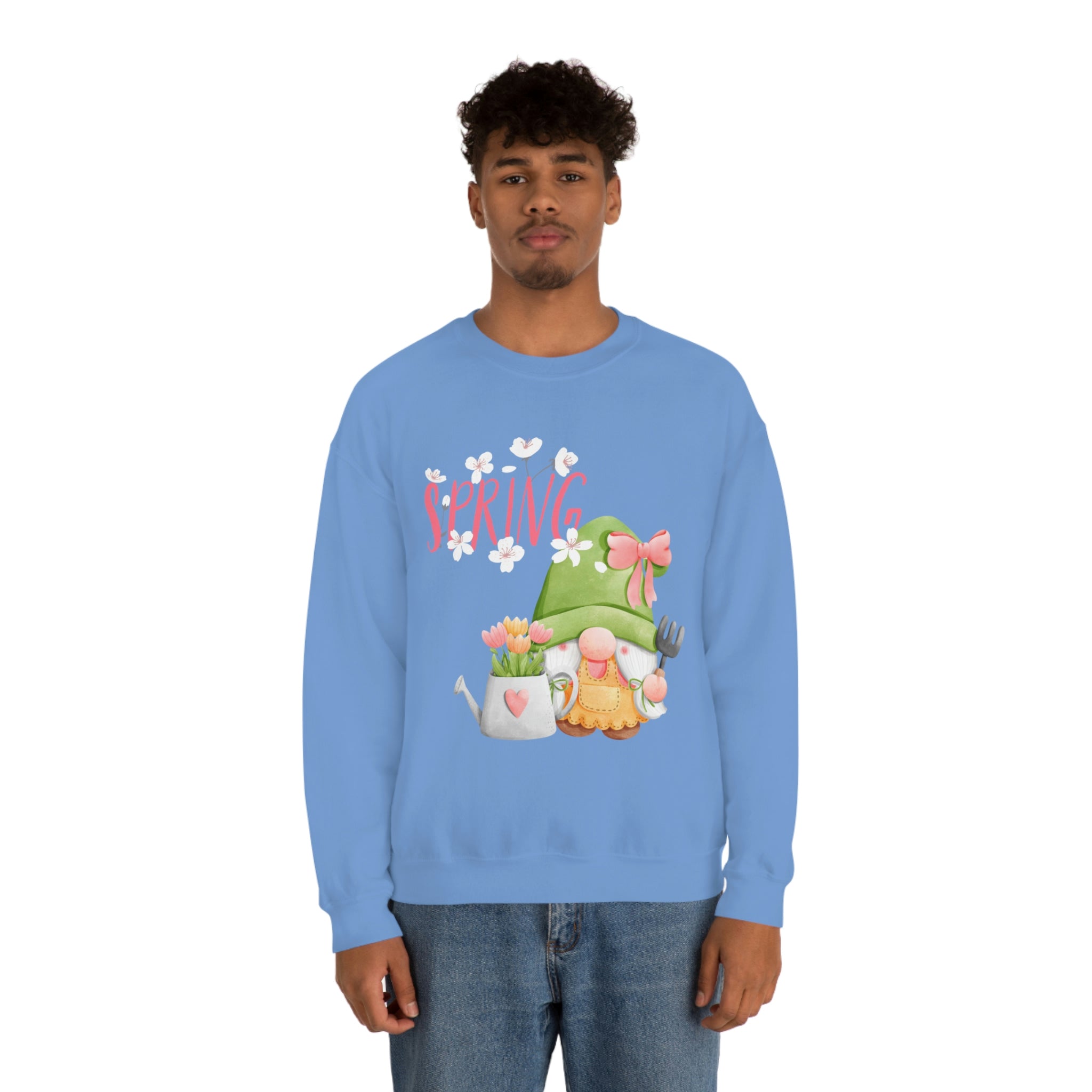 Gnome Happy Spring Unisex Heavy Blend™ Crewneck Sweatshirt